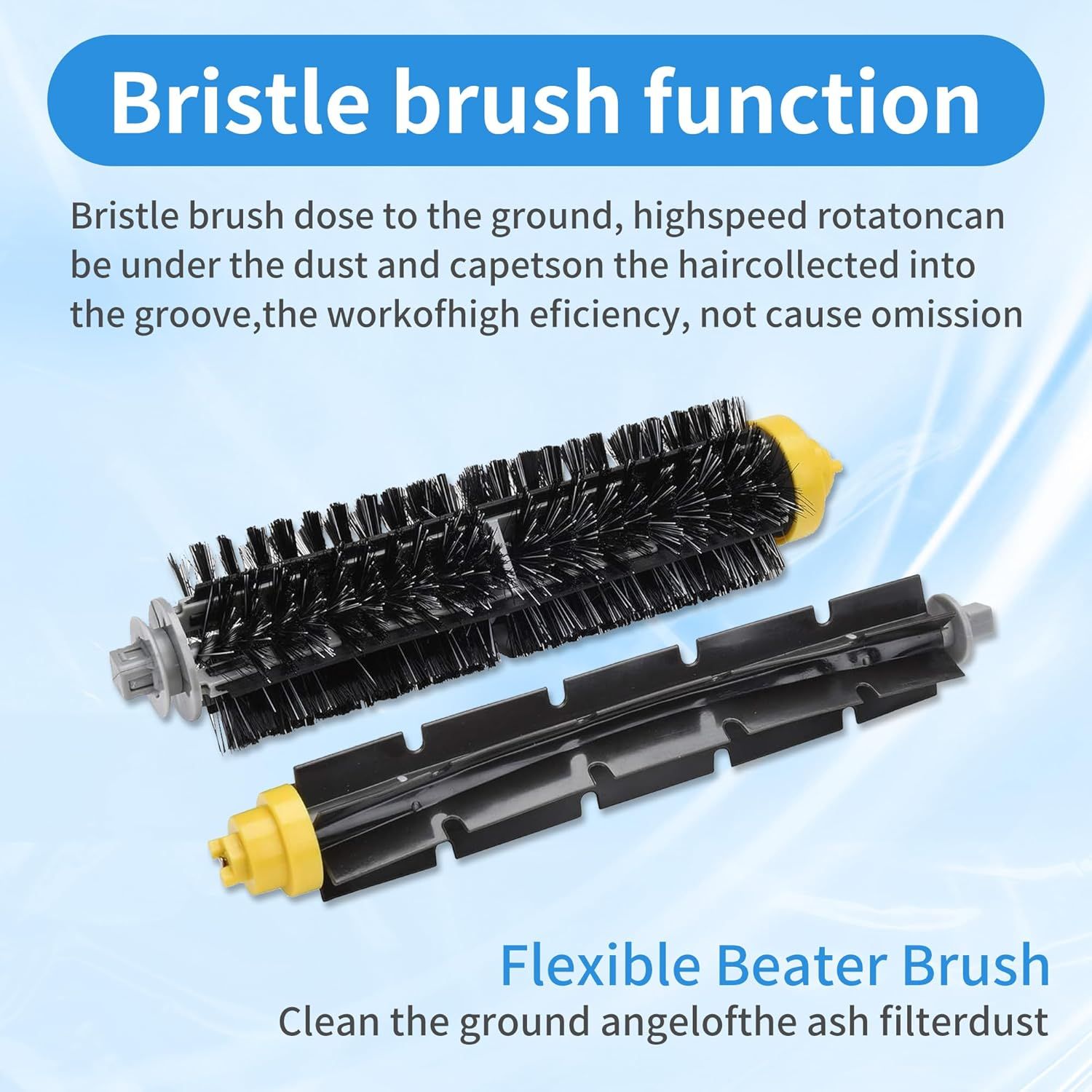 Replacement Parts Kit Bristle lexible Beater Brush & Aero Vac ilter & Side Brush Compatible with iRobot Roomba 600 Series 595 610 614 618 620 630 640 650 660 680 685 690 692 694 695 Vacuum - Image 3