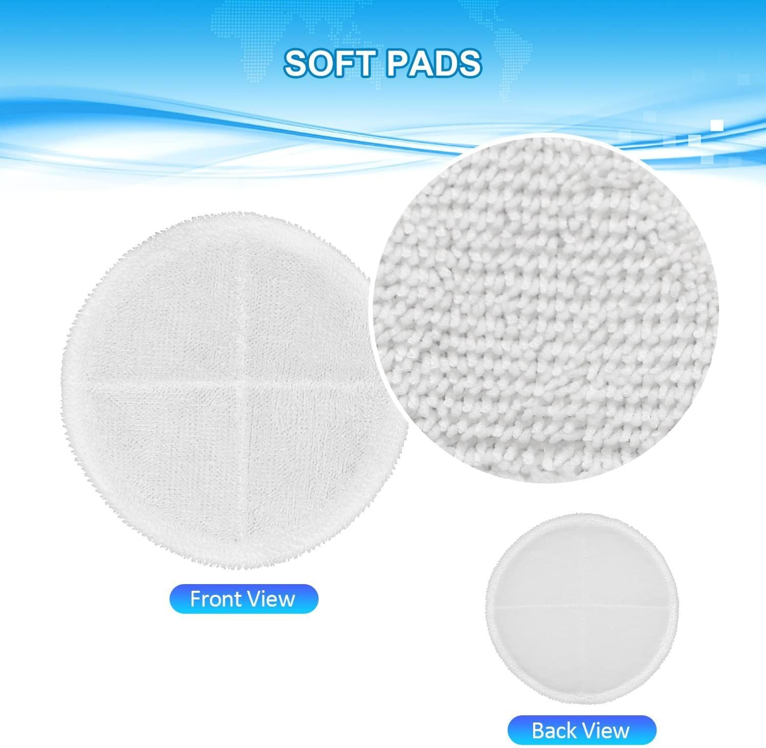 6 Pack Mop Pads Replacement Compatible with Bissell Spinwave Mops 2124 2039 2037 2039A Series Steam Mop Pads or Bissell Spinwave Hard loor Cleaning Kits 2 Sot Pads, 2 Scrubby and 2 Heavy Scrub Pads - Image 7