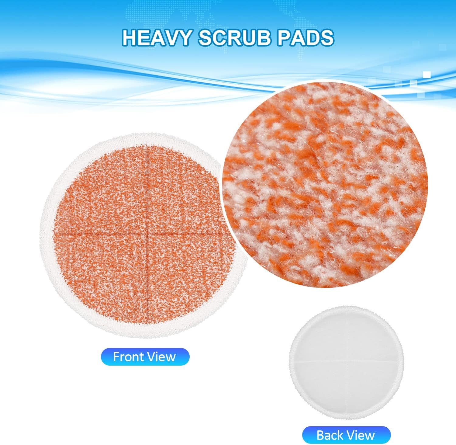 6 Pack Mop Pads Replacement Compatible with Bissell Spinwave Mops 2124 2039 2037 2039A Series Steam Mop Pads or Bissell Spinwave Hard loor Cleaning Kits 2 Sot Pads, 2 Scrubby and 2 Heavy Scrub Pads - Image 8