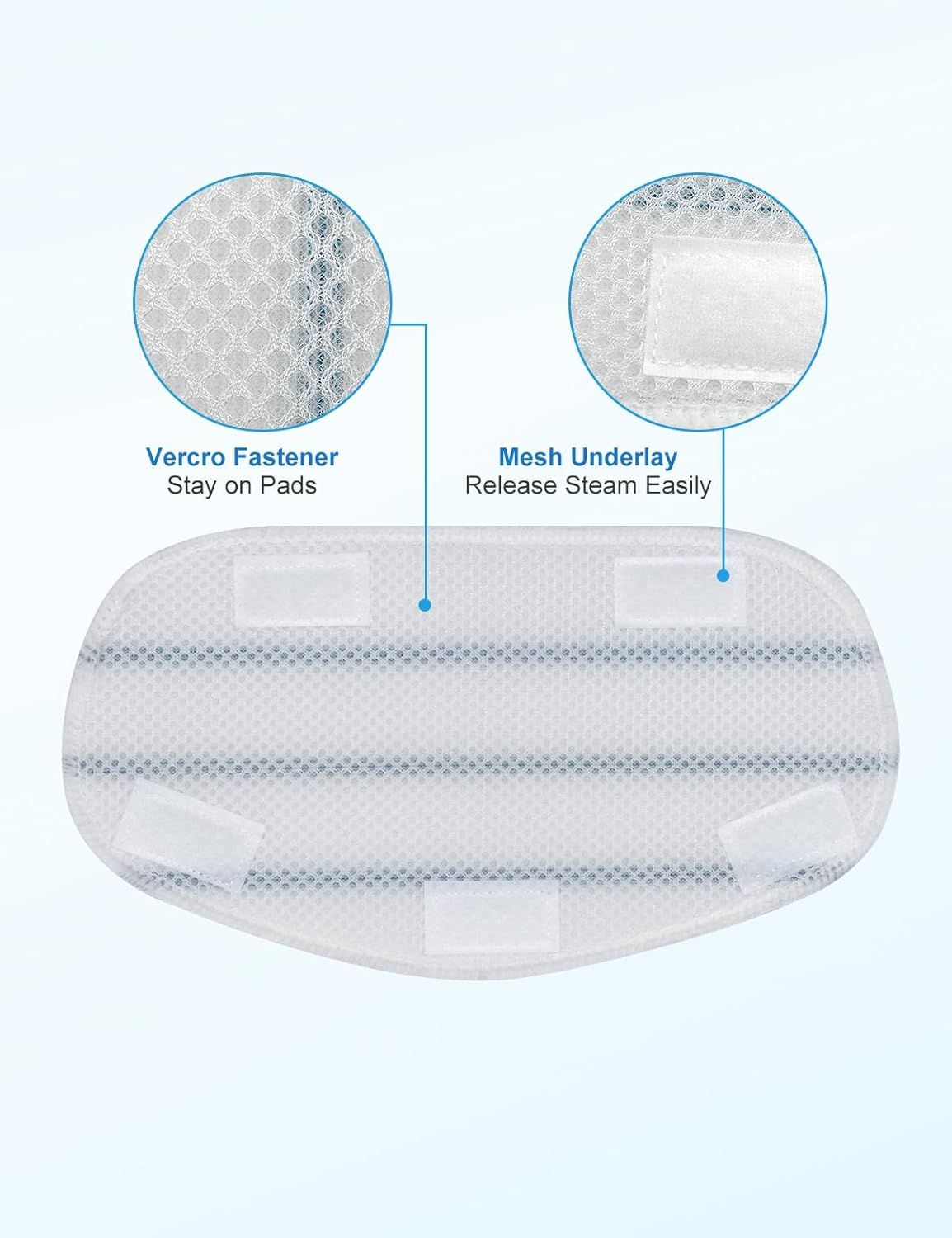 Steam Mop Pads Compatible with PurSteam ThermaPro 10-in-1 and ThermaPro 211 Steam Mop Cleaner Microiber Pur steam Mop Replacement Pads Washable Reusable Steam Mop Pads or Steamer loor Cleaning - Image 5