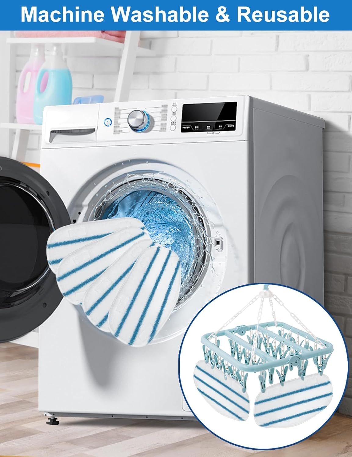 Steam Mop Pads Compatible with PurSteam ThermaPro 10-in-1 and ThermaPro 211 Steam Mop Cleaner Microiber Pur steam Mop Replacement Pads Washable Reusable Steam Mop Pads or Steamer loor Cleaning - Image 7