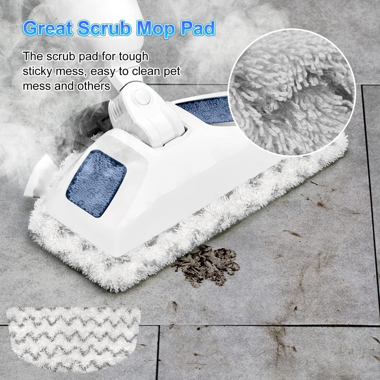 Steam Mop Replacement Pads Compatible with Bissell Powerresh Mop Pads or Bissell 1940 1806 1544 1440 2075 2685 2814 Series Mops Resuable loor Steamer Mop Pad Reills or Dry & Wet Cleaning, 4 Pack - Image 3