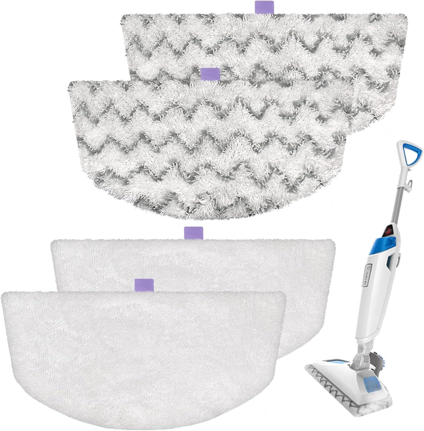 Steam Mop Replacement Pads Compatible with Bissell Powerresh Mop Pads or Bissell 1940 1806 1544 1440 2075 2685 2814 Series Mops Resuable loor Steamer Mop Pad Reills or Dry & Wet Cleaning, 4 Pack - Image 8