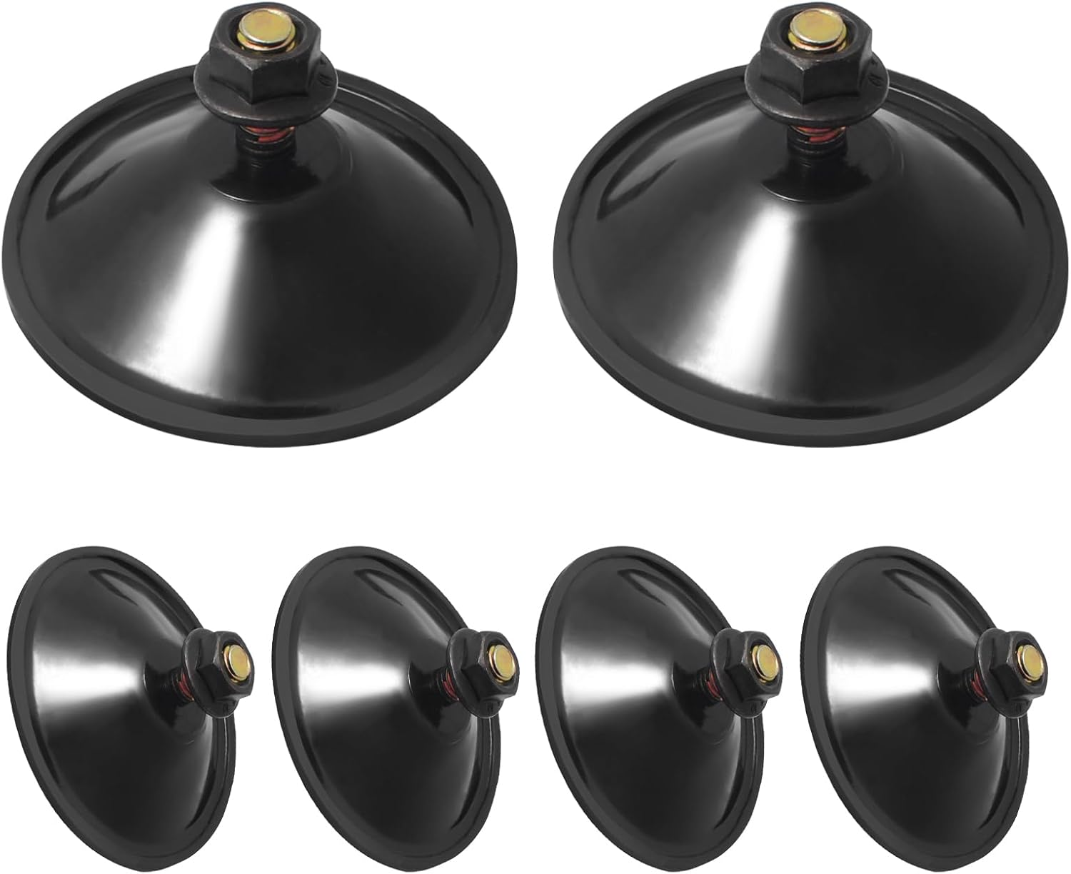 Biaungdo 6 Pack 55mm/2.16inch Strong Adhesive Suction Cup with M6 x 14mm Thread Screw, Black Thread Screw PVC Sucker Pads Holder, Glass Sucker Suction Cup Holder for Window, Bathroom Wall, Car Shade - Image 7