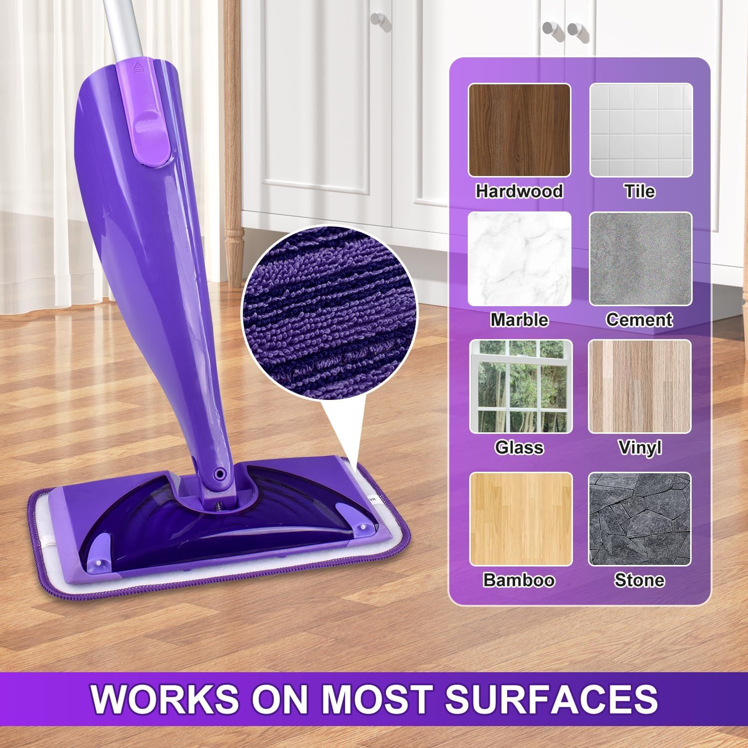 Updated & Innovative Cationic Mop Pads or Swier Wet Jet and Most Velcro 10