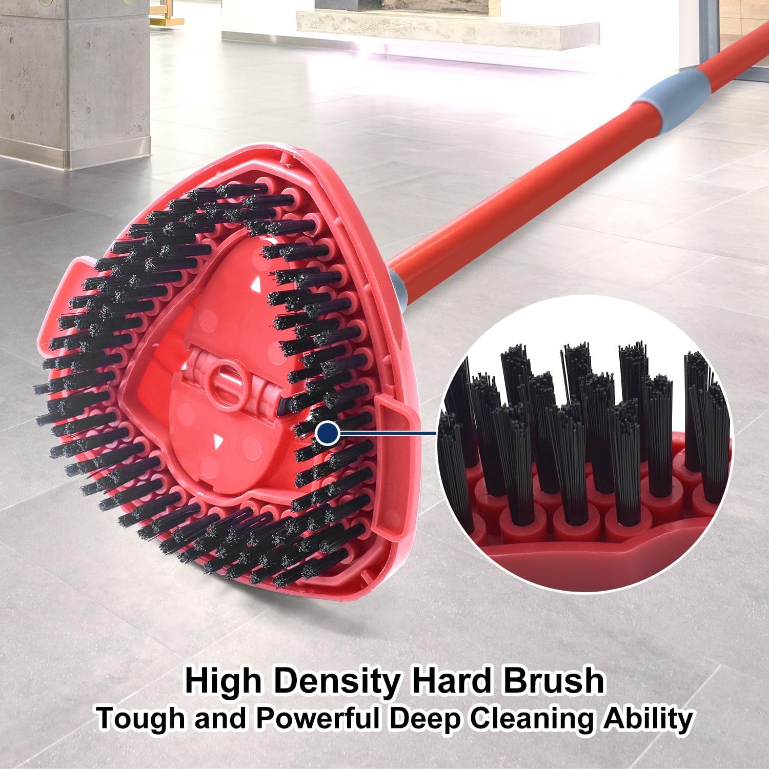 Scrub Brush Mop Replace Head or O cedar EasyWring 1-Tank Spin Mop System Ocedar Mop Scrub Brush Head Hard Bristle Scrub Brush loor Clean to Bathroom, Kitchen, Tub and Tile, NOT it RinseClean 2-Tank - Image 3