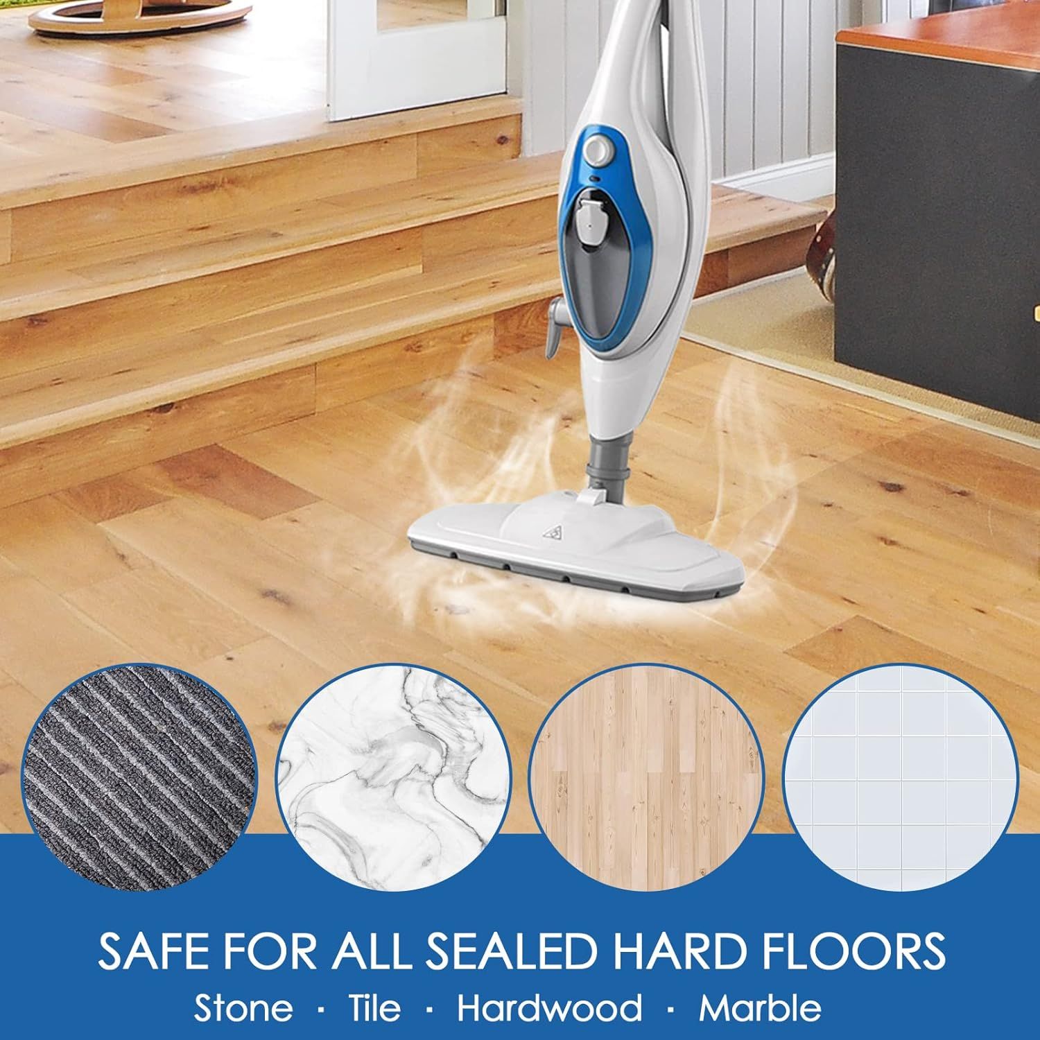 Steam Mop Pads or PurSteam ThermaPro 10-in-1 and ThermaPro 211 Steam Mop Cleaner, Pur steam Mop Replacement Pads Microiber Reusable Steam Mop Pads or Steamer loor Cleaning, 6 Pack - Image 5