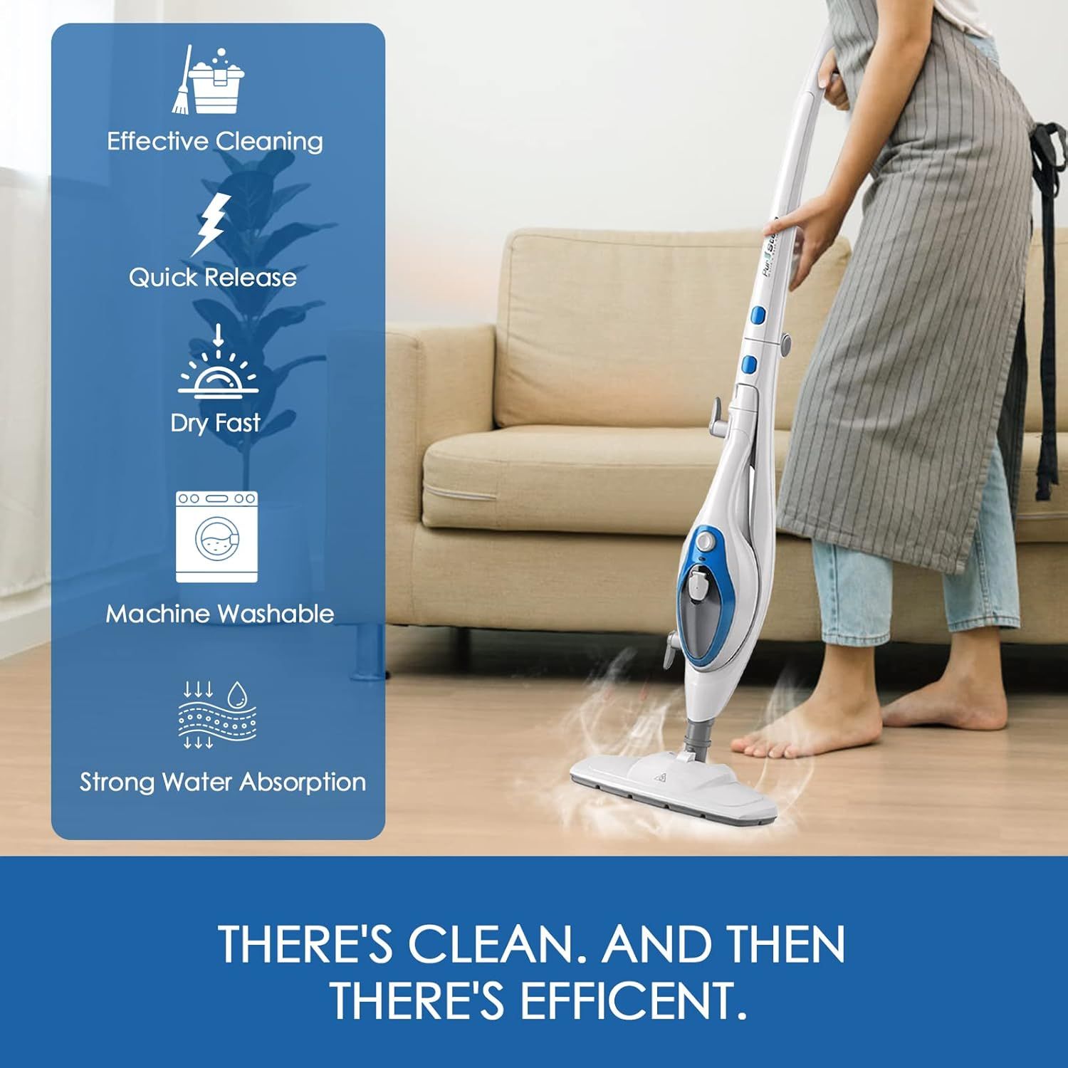 Steam Mop Pads or PurSteam ThermaPro 10-in-1 and ThermaPro 211 Steam Mop Cleaner, Pur steam Mop Replacement Pads Microiber Reusable Steam Mop Pads or Steamer loor Cleaning, 6 Pack - Image 6