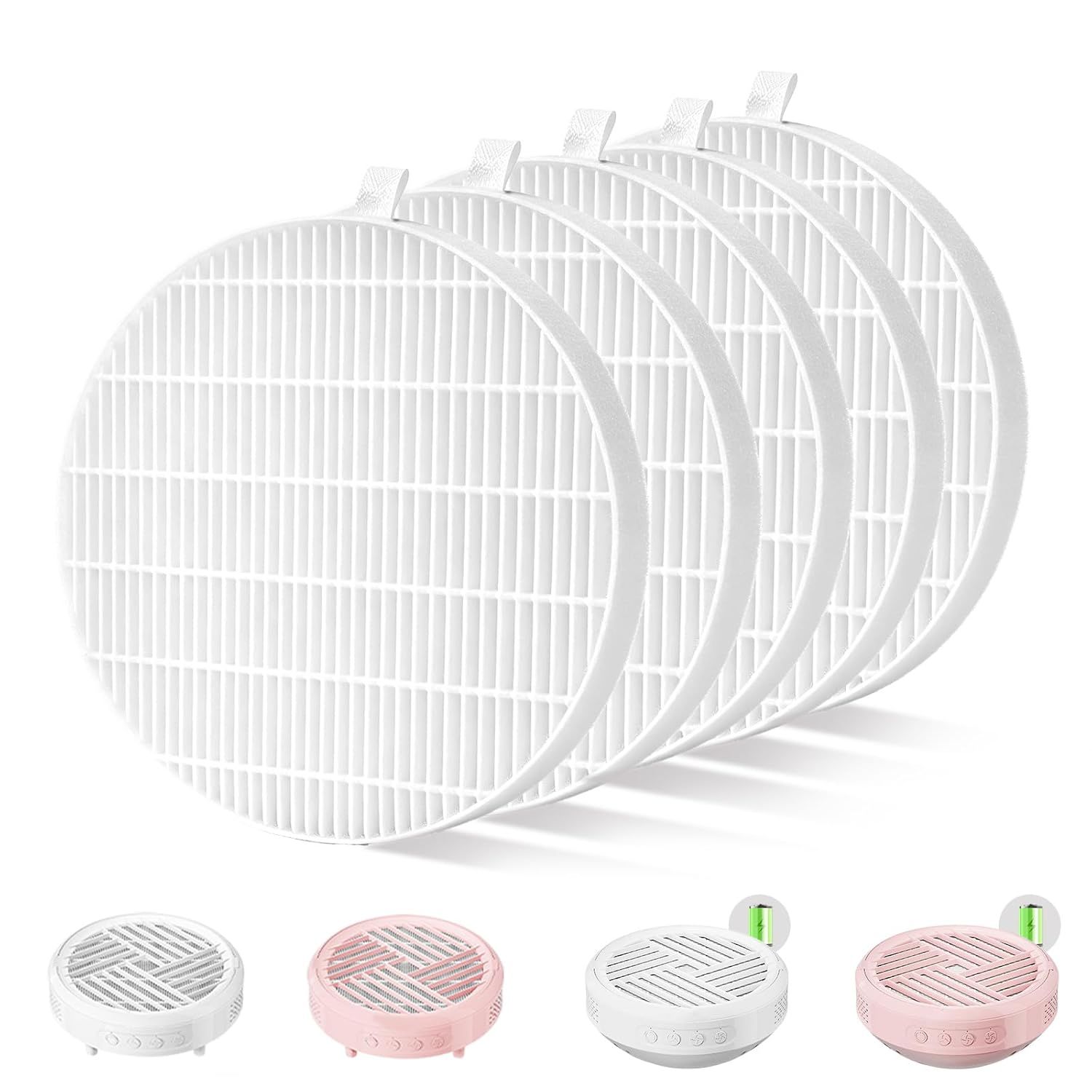 5 Pack Nail Dust Collector ilters Compatible with Melody Susie Dust Collector, Models HPro/SProR, ilters 99% o Nail Dust, Reusable & Easy to Clean - Image 1