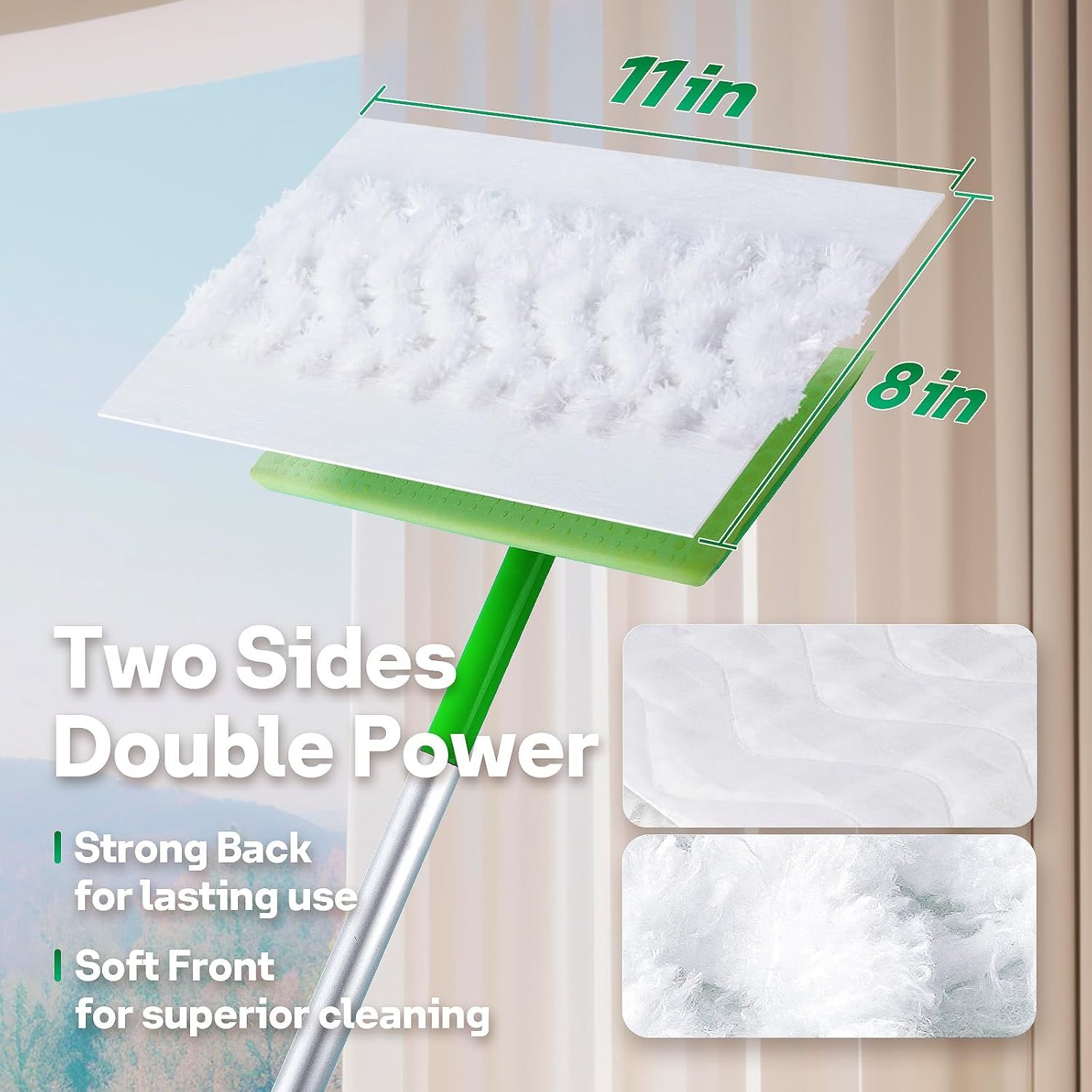 Dry Mop Pads or Swier Sweep and Mop, Heavy Duty Pet Dry Sweeper Reills, Sweeping Cloths or Cleaning Hardwood loor Dust and Hair, Disposable, Unscented, 30 Count - Image 5