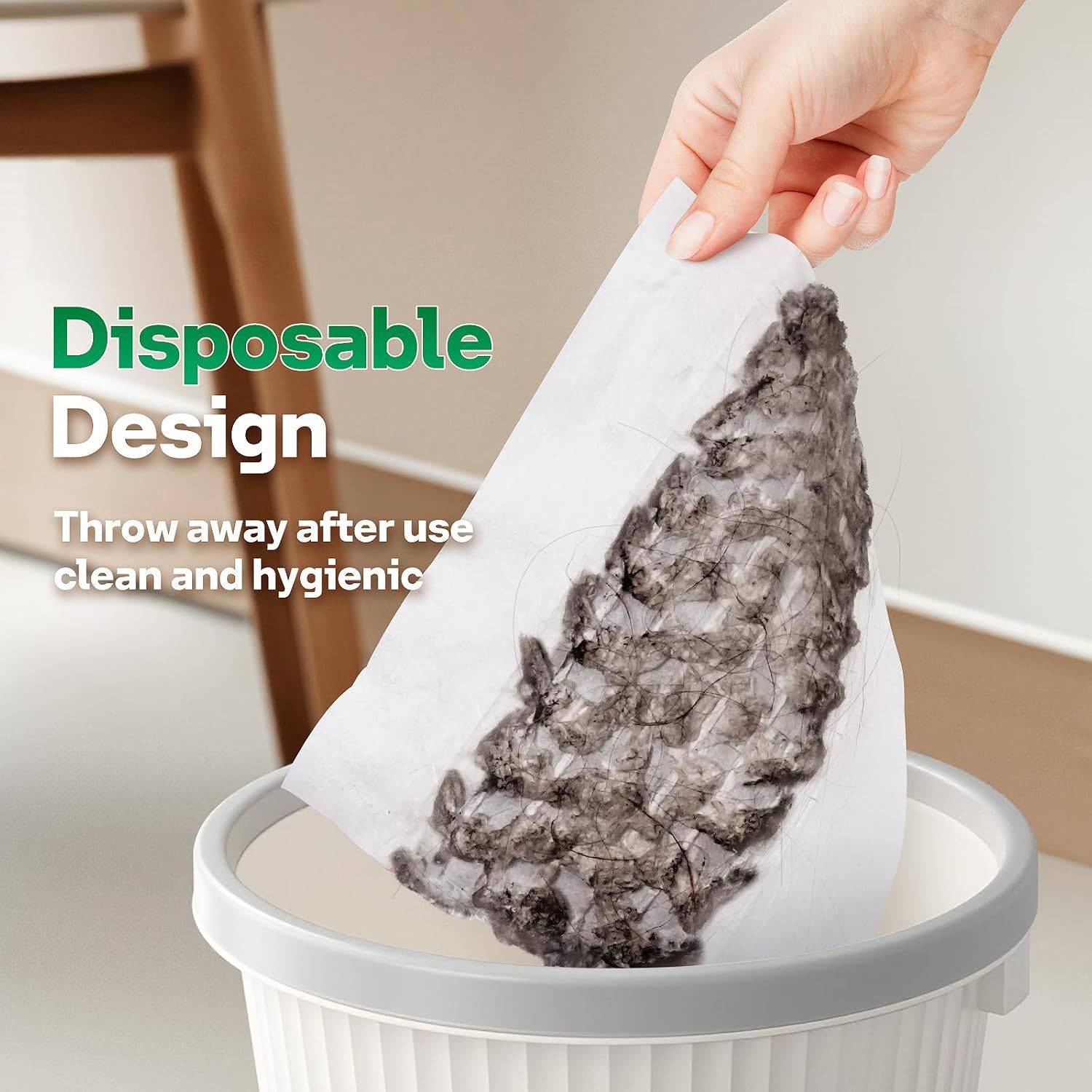 Dry Mop Pads or Swier Sweep and Mop, Heavy Duty Pet Dry Sweeper Reills, Sweeping Cloths or Cleaning Hardwood loor Dust and Hair, Disposable, Unscented, 30 Count - Image 6