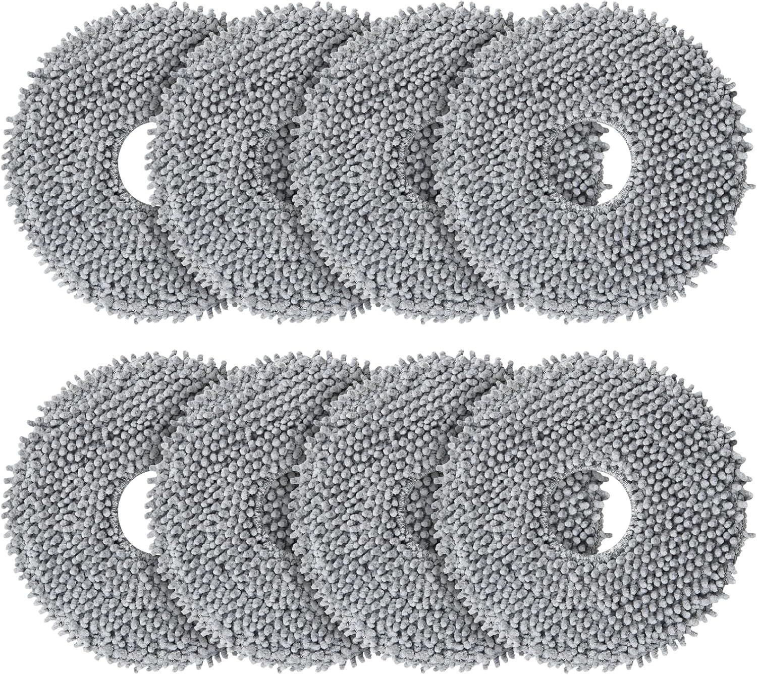 8 Pack Mop Pads or  QV 35A/Saros 10R/Q Revo/Qrevo S/Qrevo Pro/Qrevo Plus/Qrevo Master/Qrevo Slim/Qrevo Curv/Qrevo Edge Robot Vacuum Cleaner, Spin Cleaning Pads Replacement Accessories Set - Image 1
