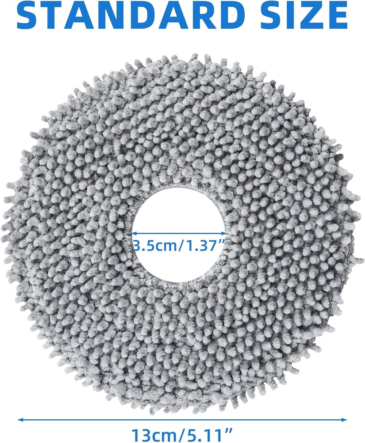 8 Pack Mop Pads or  QV 35A/Saros 10R/Q Revo/Qrevo S/Qrevo Pro/Qrevo Plus/Qrevo Master/Qrevo Slim/Qrevo Curv/Qrevo Edge Robot Vacuum Cleaner, Spin Cleaning Pads Replacement Accessories Set - Image 3