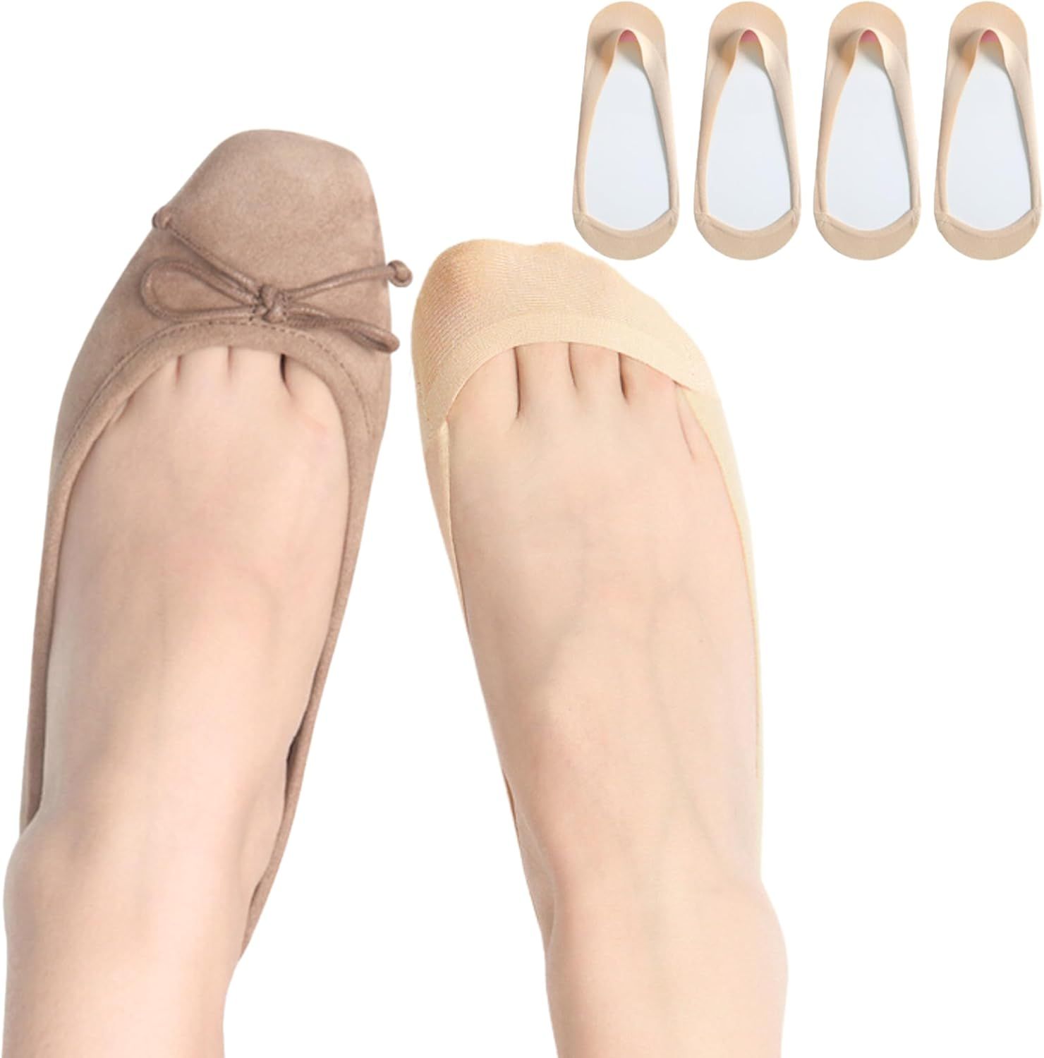 Thin Ultra Low Cut No Show Socks in ANY lats Heels Womens TRULY Non Slip Cotton Liner Socks - Image 1