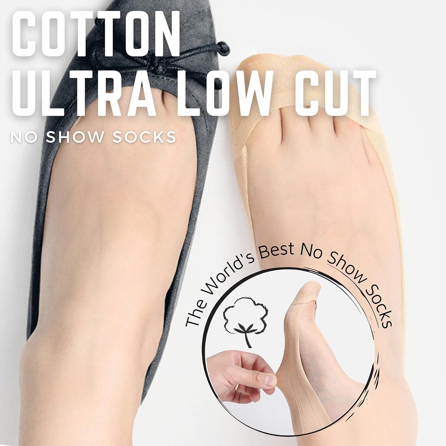 Thin Ultra Low Cut No Show Socks in ANY lats Heels Womens TRULY Non Slip Cotton Liner Socks - Image 3
