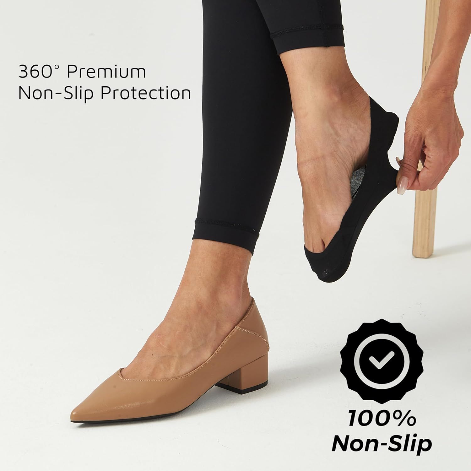 Thin Ultra Low Cut No Show Socks in ANY lats Heels Womens TRULY Non Slip Cotton Liner Socks - Image 4