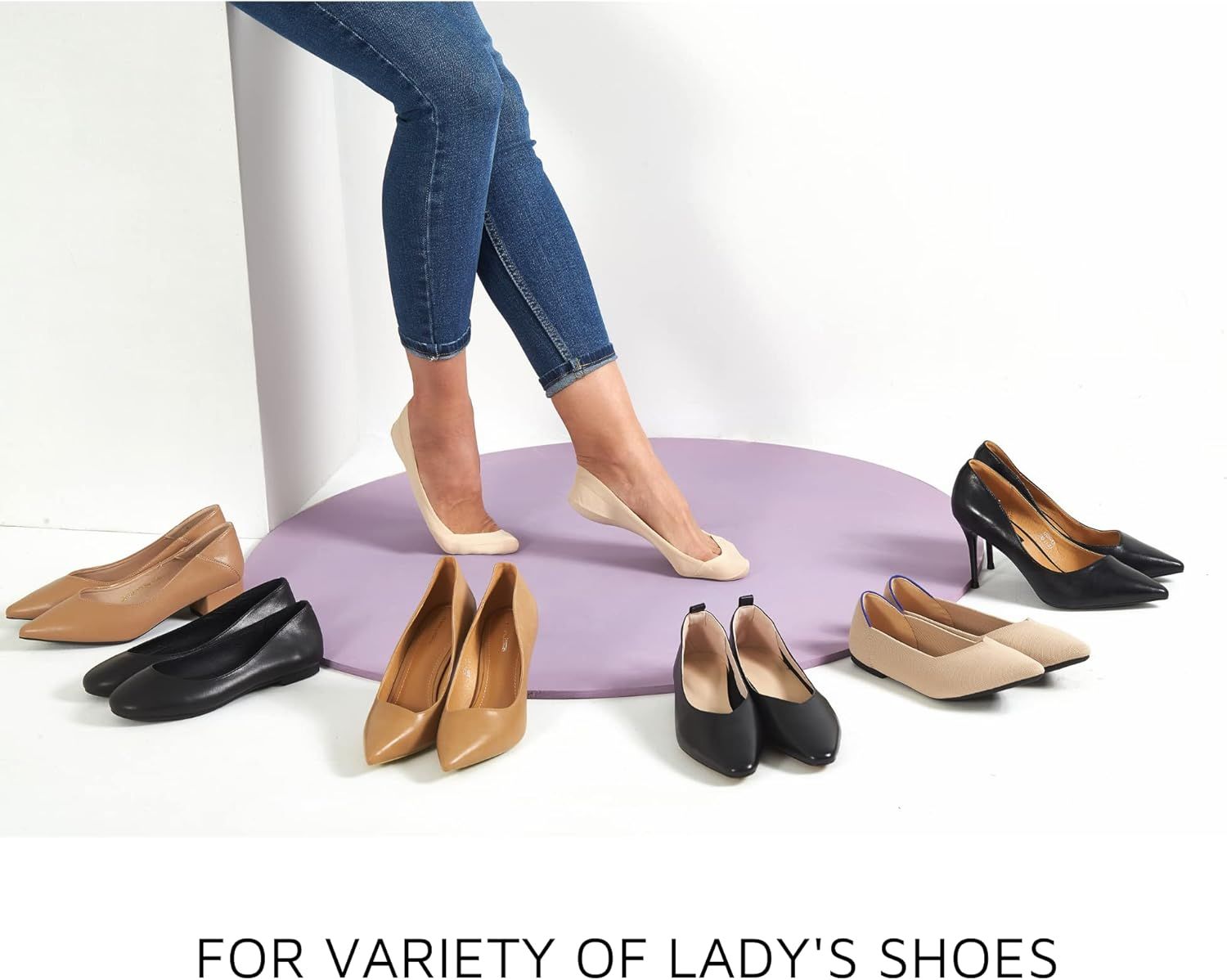 Thin Ultra Low Cut No Show Socks in ANY lats Heels Womens TRULY Non Slip Cotton Liner Socks - Image 6
