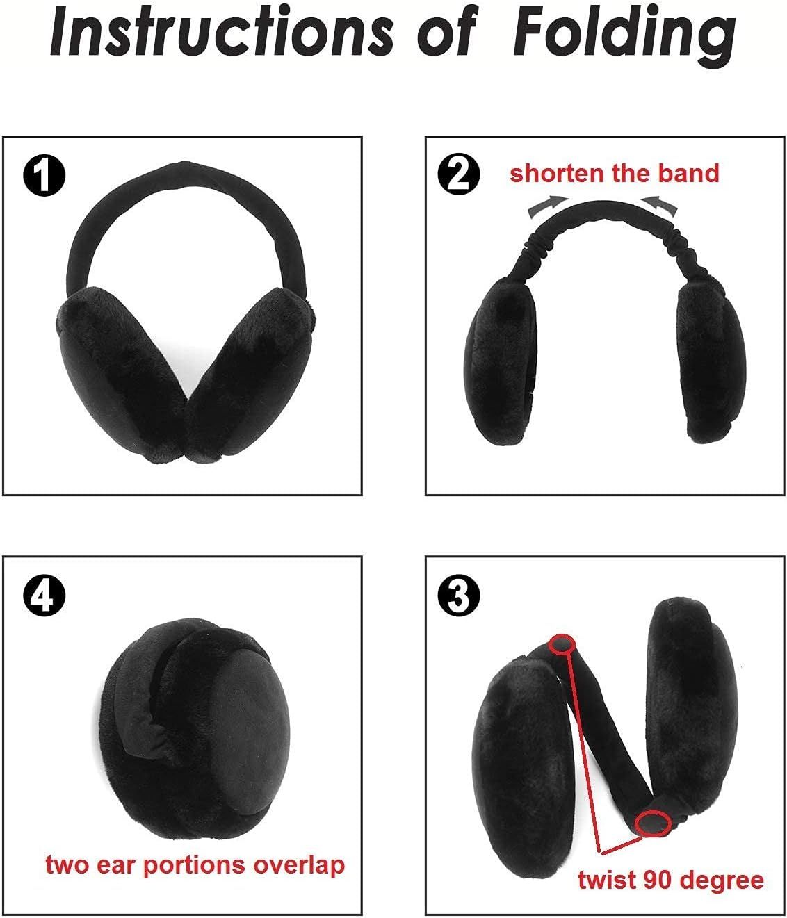 Premium Earmus or Women Winter oldable & Adjustable Ear Warmers Thermal Ear Covers - Image 7