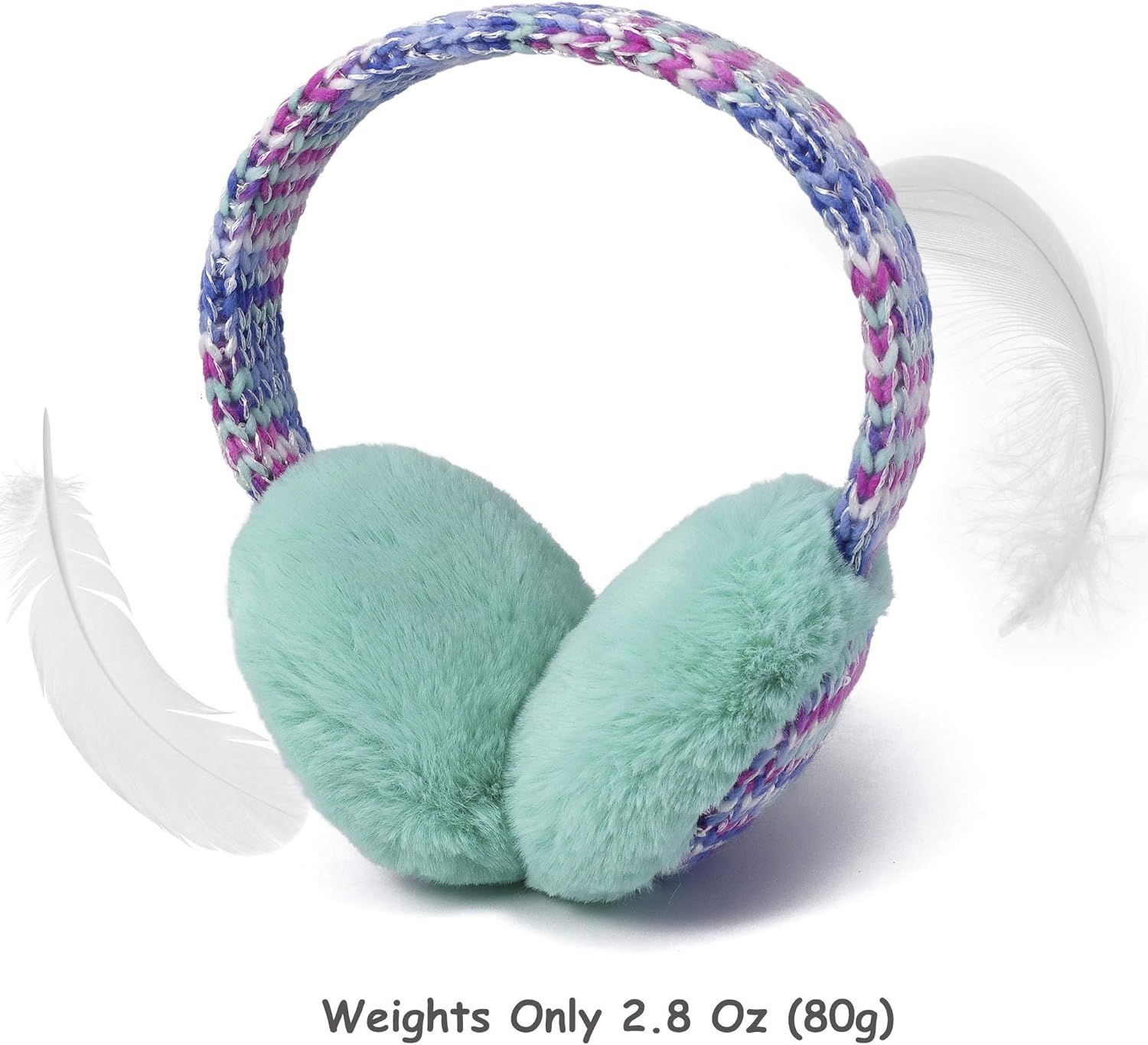 Kids Knit Earmus Winter Outdoor urry Ear Warmers or Boys Girls rom Toddler to Big Kids - Image 5