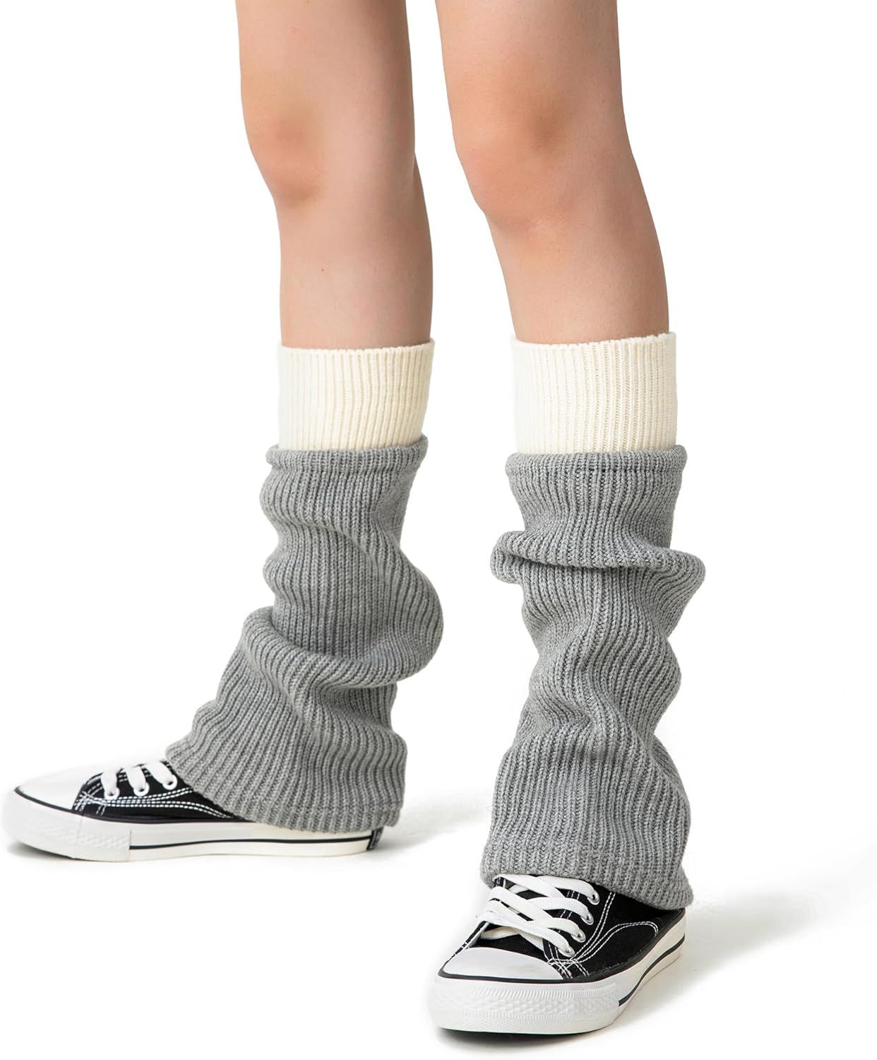Women's Leg Warmers Wool Blend, Leg Warmers or Girls, Ribbed Knit Thermal Ankle Warmers and Boot Cus or Winter - Image 1