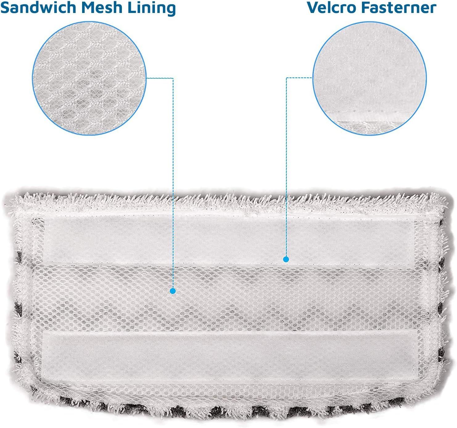 4-Pack Microiber Mop Pads Reills Compatible with Shark Steam Mop S1000 S1000A S1001C S2001, Washable & Reusable Replacement Pads or Hardwood, Tile, and Stone loors - Image 3