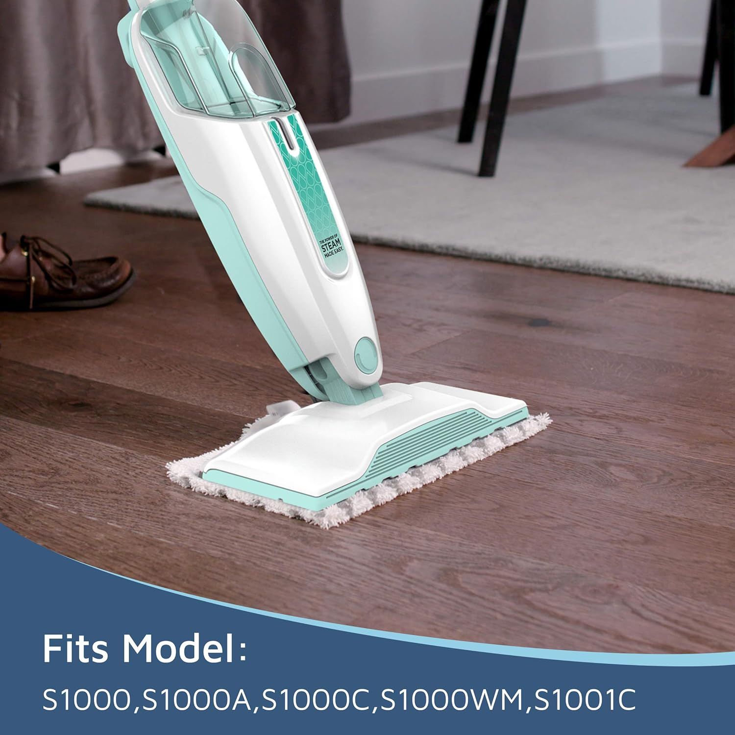 4-Pack Microiber Mop Pads Reills Compatible with Shark Steam Mop S1000 S1000A S1001C S2001, Washable & Reusable Replacement Pads or Hardwood, Tile, and Stone loors - Image 4