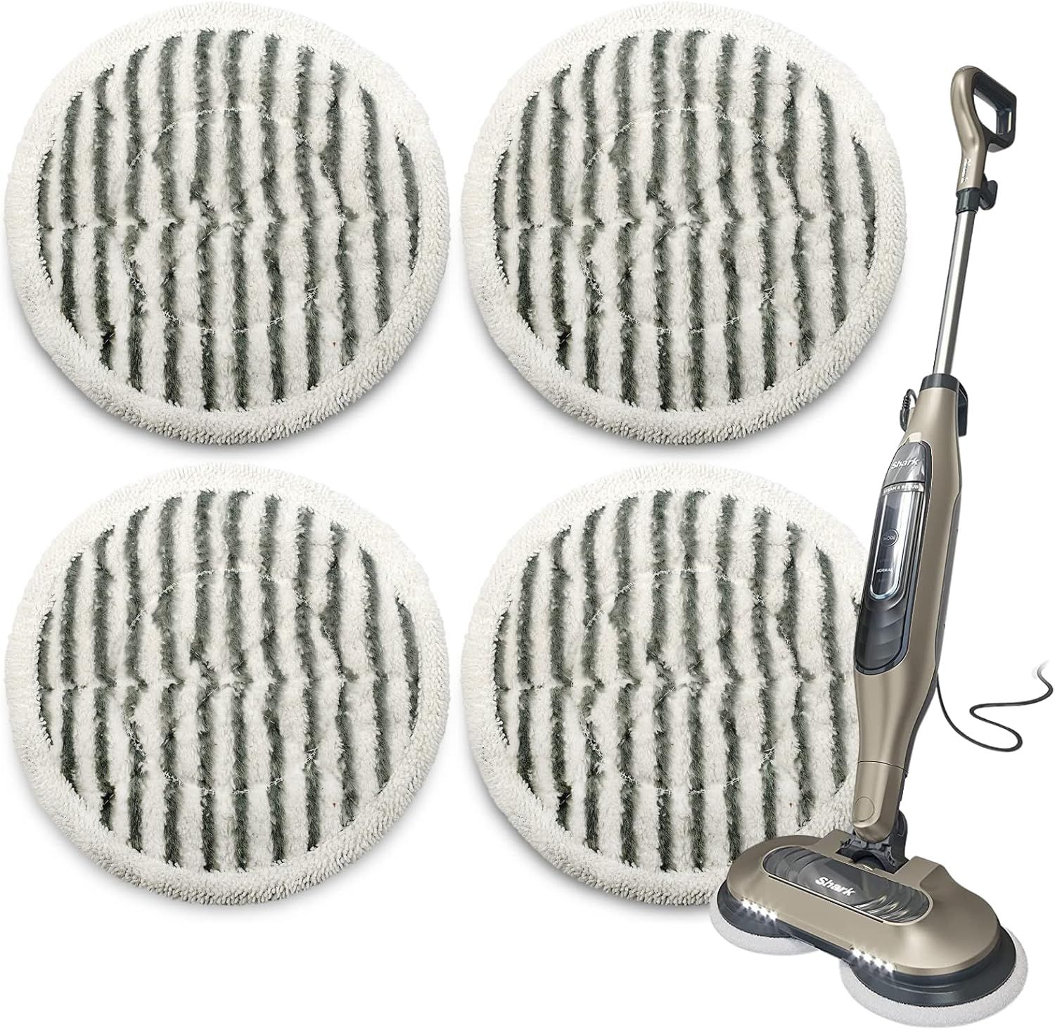 Steam & Scrub Mop Pads or Shark S8201 S8001 S7001 S7201 S7000AMZ S7000 S7005 S7020 S7001C Steam & Scrub Mop Dirt Grip Steam Mop Replacement Pads - Image 1