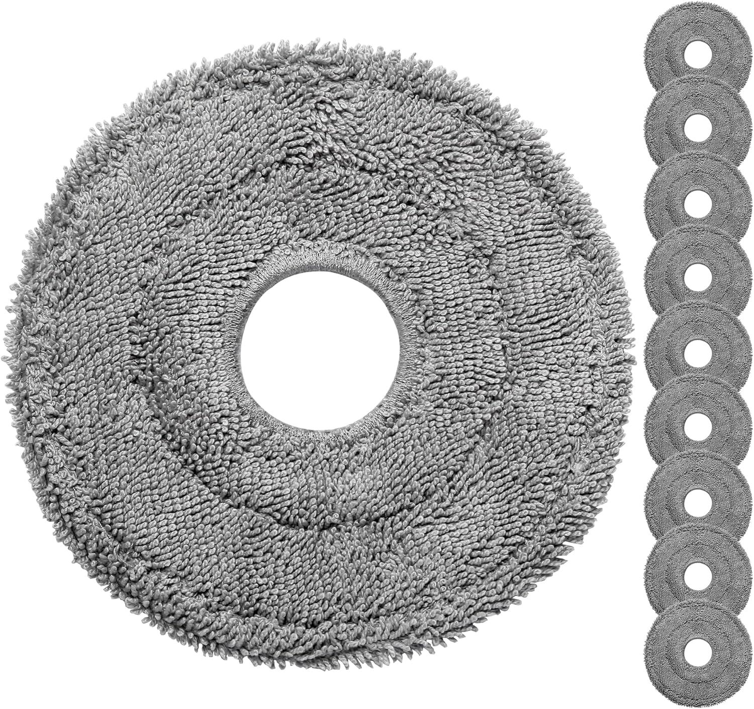 Robot Vacuum and Mop Pads 10 Pack or  QV 35A/Saros 10R/Q Revo/Qrevo S/Qrevo Pro/Qrevo Plus/Qrevo Master/Qrevo Slim/Qrevo Curv/Qrevo Edge Robot Vacuum Cleaner, High-Twist Braided Microiber - Image 1