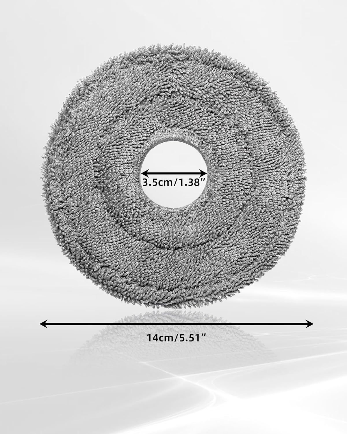 Robot Vacuum and Mop Pads 10 Pack or  QV 35A/Saros 10R/Q Revo/Qrevo S/Qrevo Pro/Qrevo Plus/Qrevo Master/Qrevo Slim/Qrevo Curv/Qrevo Edge Robot Vacuum Cleaner, High-Twist Braided Microiber - Image 2