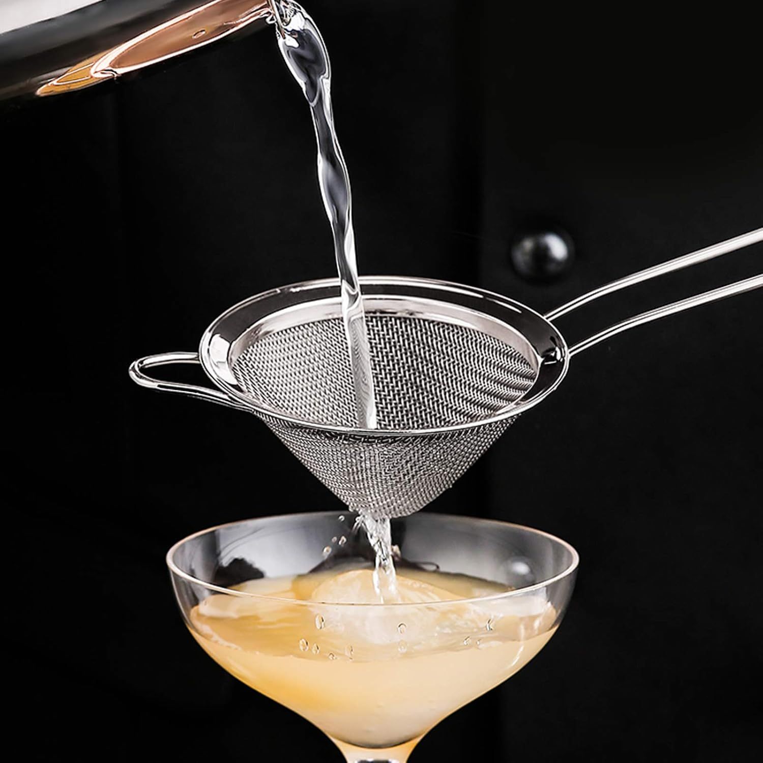 2 Pack Stainless Steel 18/8 Small ood Strainer, ine Mesh Sieve with Long Handle, Cocktail Strainer or Cocktails, Tea Herbs, Coee & Drinks, Rust Proo & Great as Tea Strainer, 3.5inch - Image 6