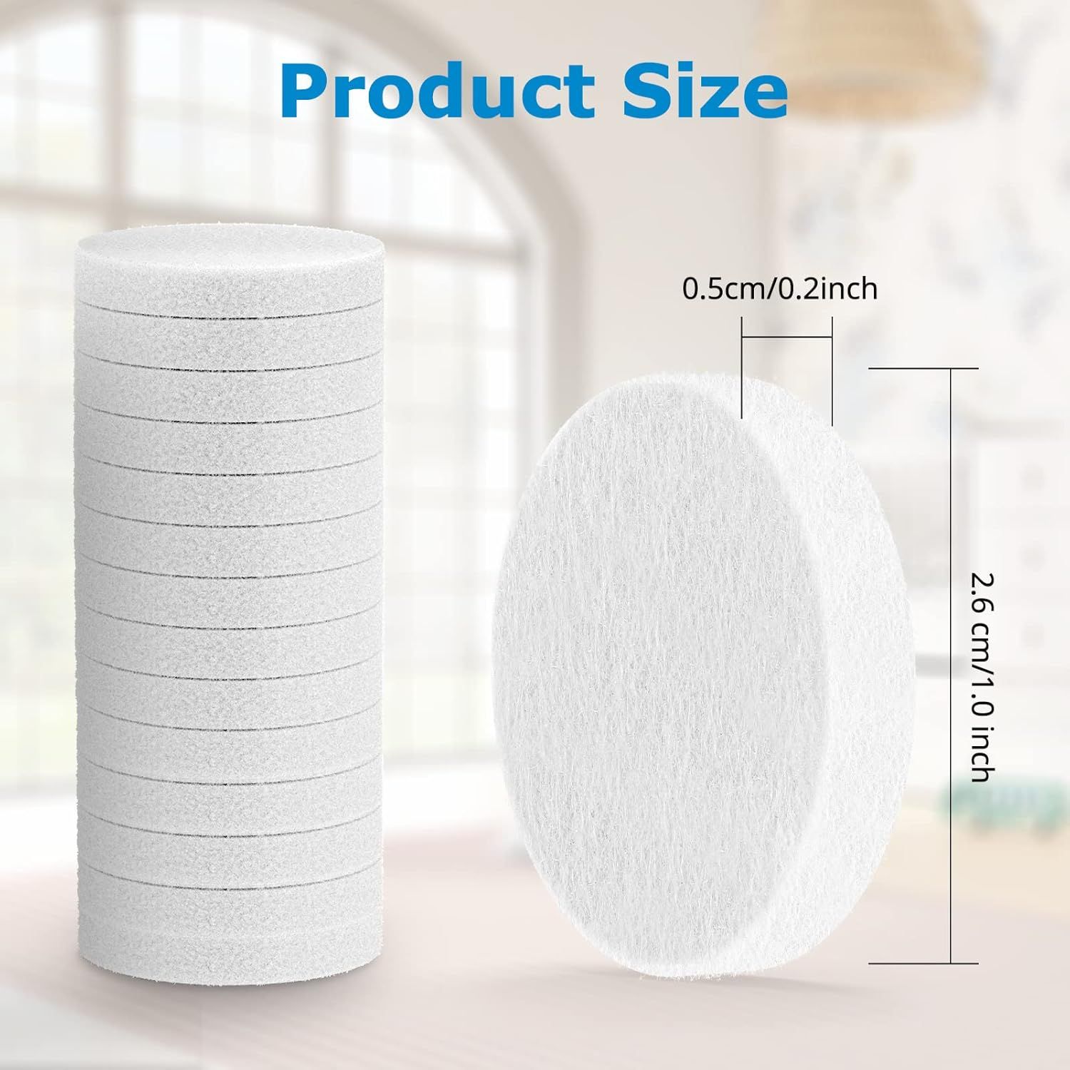 30 Pack Core Mini Aroma Pads Replacement or LEVOIT LV-H128 Essential Oil Replacement Aromatherapy Reill Pads Compatible with LEVOIT Core Mini/LV-H128 Air Puri-ier White - Image 3