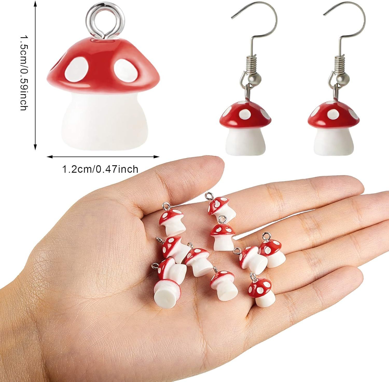 50 Pieces Resin Charm Pendant Jewelry inding Charm DIY Decor Making Resin or Women Bracelet Necklace Earrings Keychain Crat - Image 2