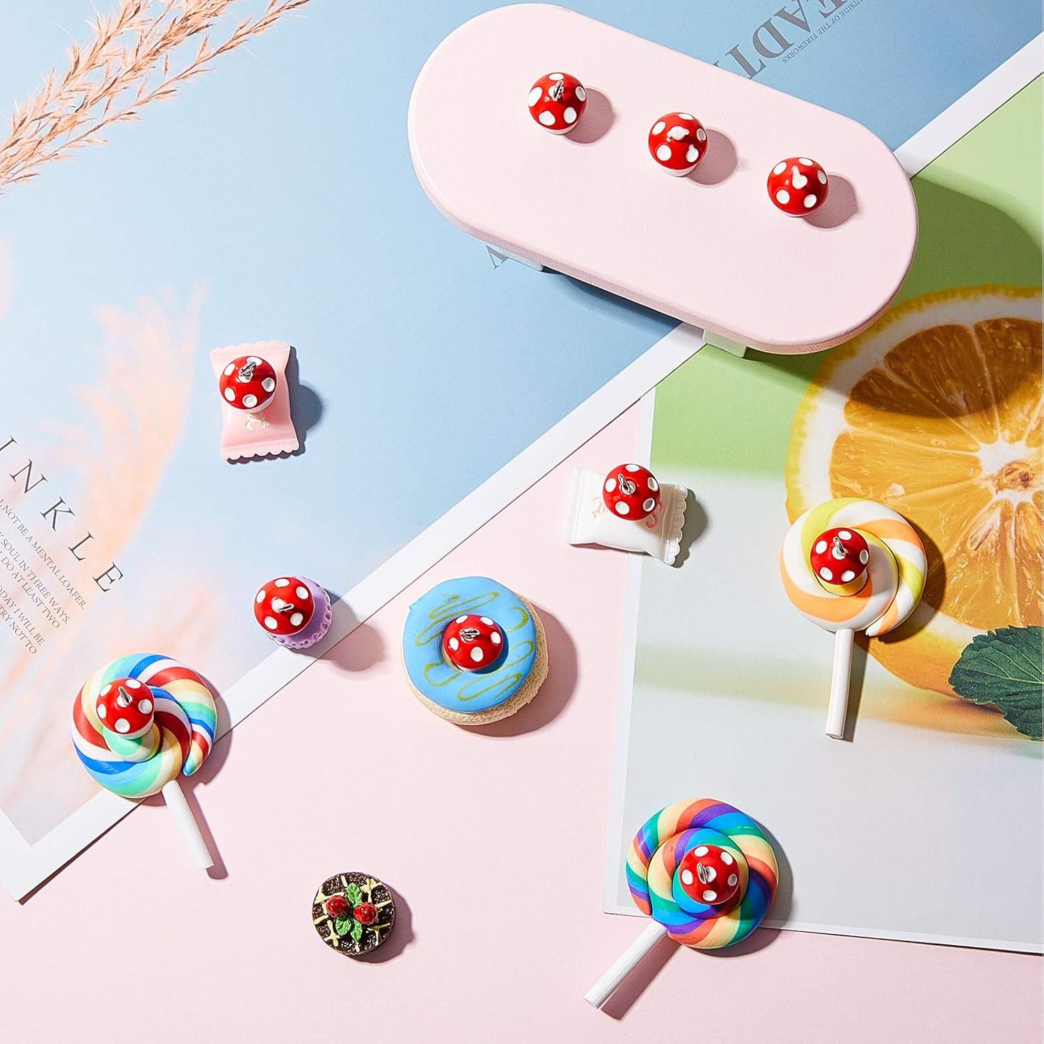 50 Pieces Resin Charm Pendant Jewelry inding Charm DIY Decor Making Resin or Women Bracelet Necklace Earrings Keychain Crat - Image 4