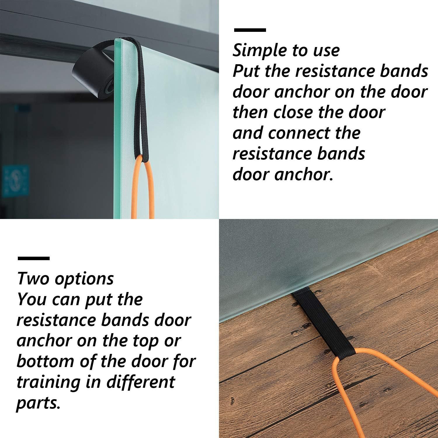 4 Pieces Door Resistance Bands Cable Door oam Exercise Training Strap or Workout itness - Image 3