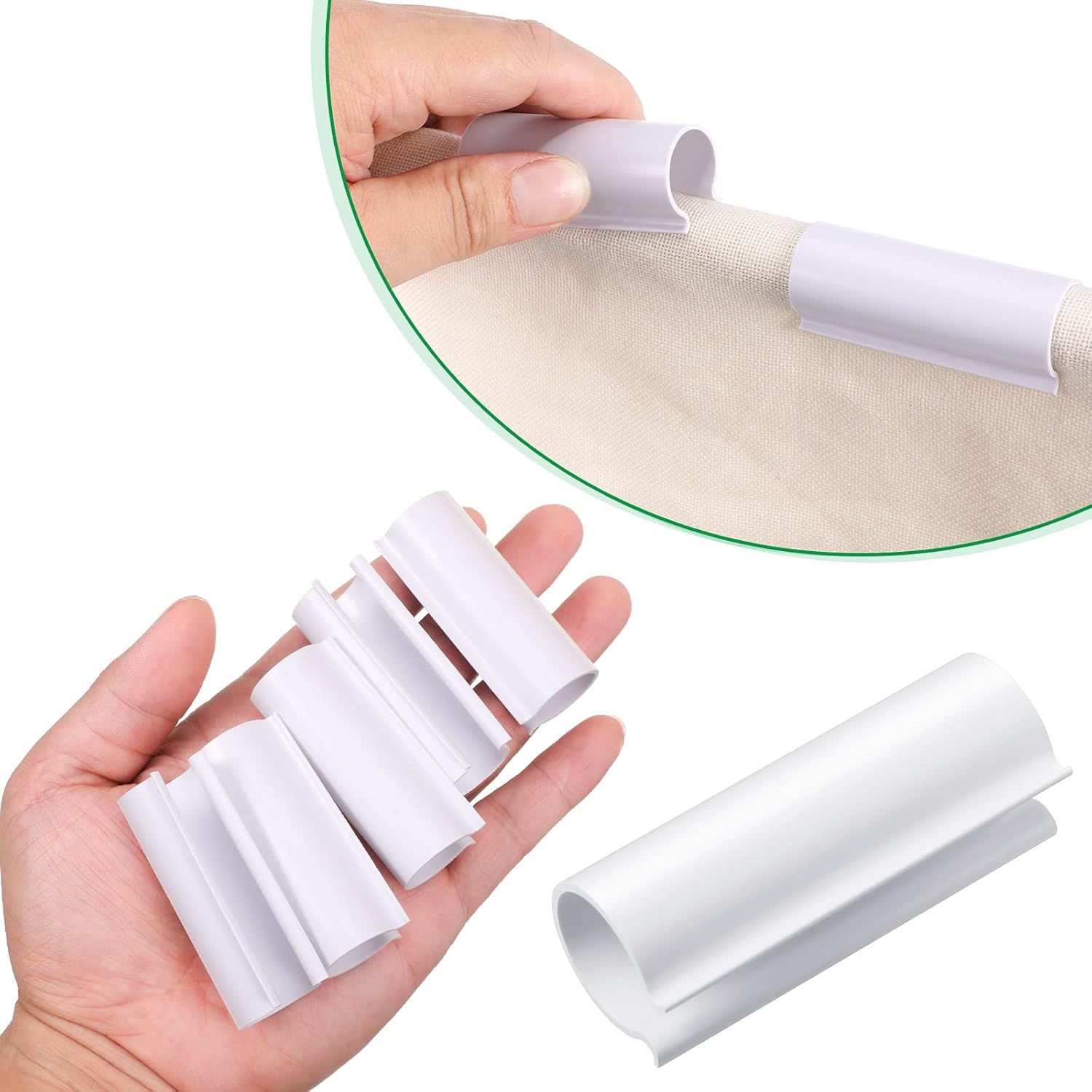 32 Pcs PVC Pipe Clips Pool Cover Clamps or Above Ground Pool Greenhouses, Row Covers, Garden, Shelters, Bird Protection, 2.4 Inch Long(or 1/2 Inch PVC Pipe,White) - Image 4