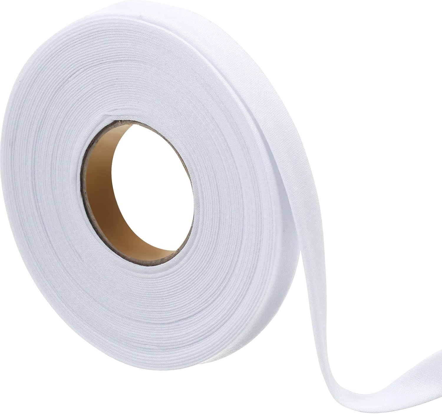 1/2 Inch Double old Bias Tape Bias Binding Wide old Cotton Tape or Sewing Seaming Hemming Piping Quilting Projects (White,10 Yards) - Image 1