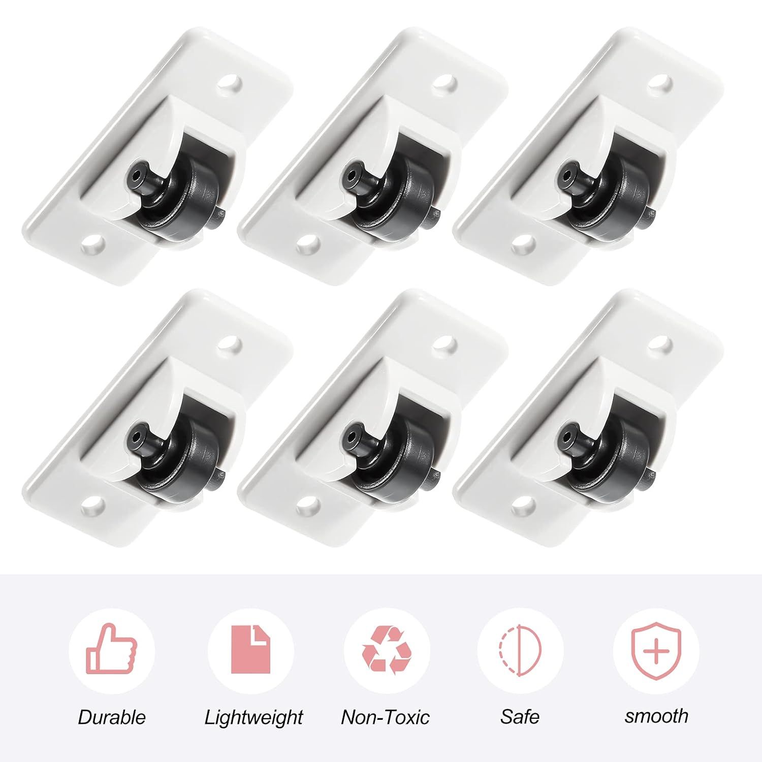 24 Pcs Sel-Adhesive ixed Casters – Caster Wheels or urniture, Cart, Storage Bins & DIY Toy Boxes, No-Drill Mini Wheels or Easy Mobility - Image 5