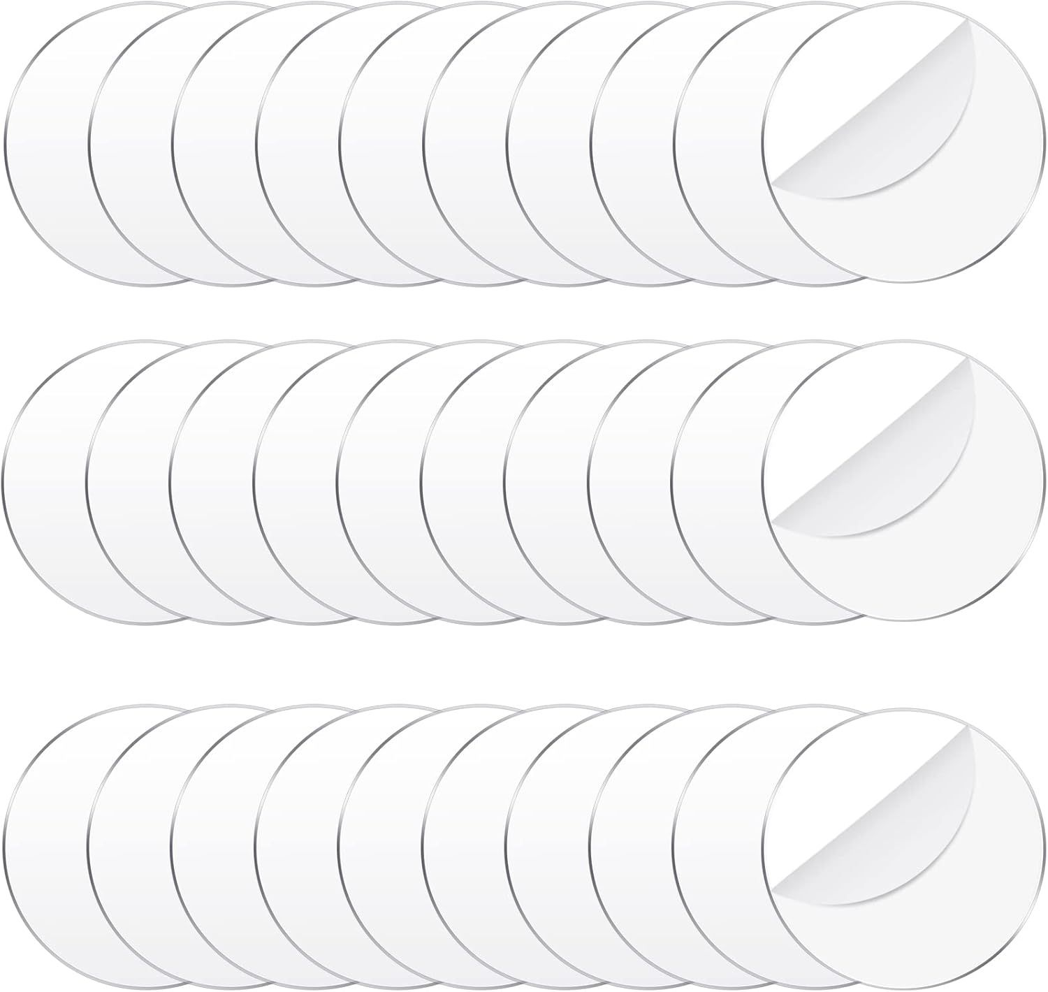 30 Pcs 3 Inch Acrylic Circle Blanks Clear Disc Round Transparent Acrylic Coasters Ornament Blanks Miniature Bases or Crats Christmas Ornament DIY Art Projects Suplies - Image 1