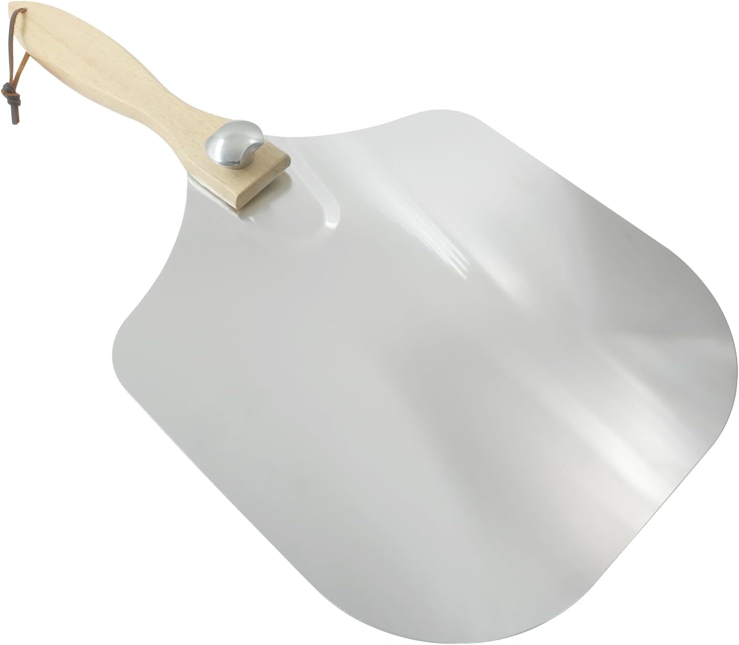 Biaungdo 12 Inch Aluminum Metal Pizza Peel, Pizza Spatula Paddle with Foldable Wood Handle for Oven - Image 1