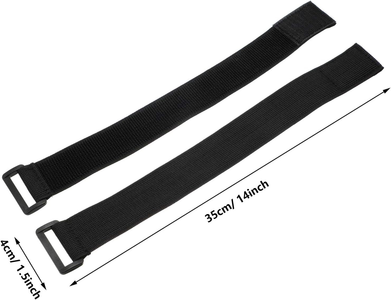 6 Pieces Bicycle Pant Leg Straps Adjustable Elastic Cycling Ankle Saety Band Riding ishing Ankle Pant lexible Leg Strap or Riding Climbing ishing Outdoor Sports Activities, Black - Image 2