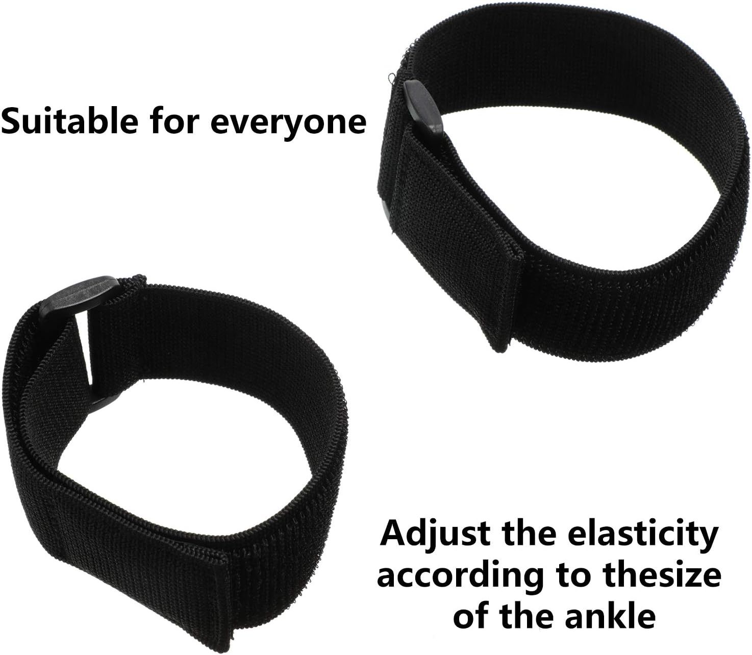 6 Pieces Bicycle Pant Leg Straps Adjustable Elastic Cycling Ankle Saety Band Riding ishing Ankle Pant lexible Leg Strap or Riding Climbing ishing Outdoor Sports Activities, Black - Image 3
