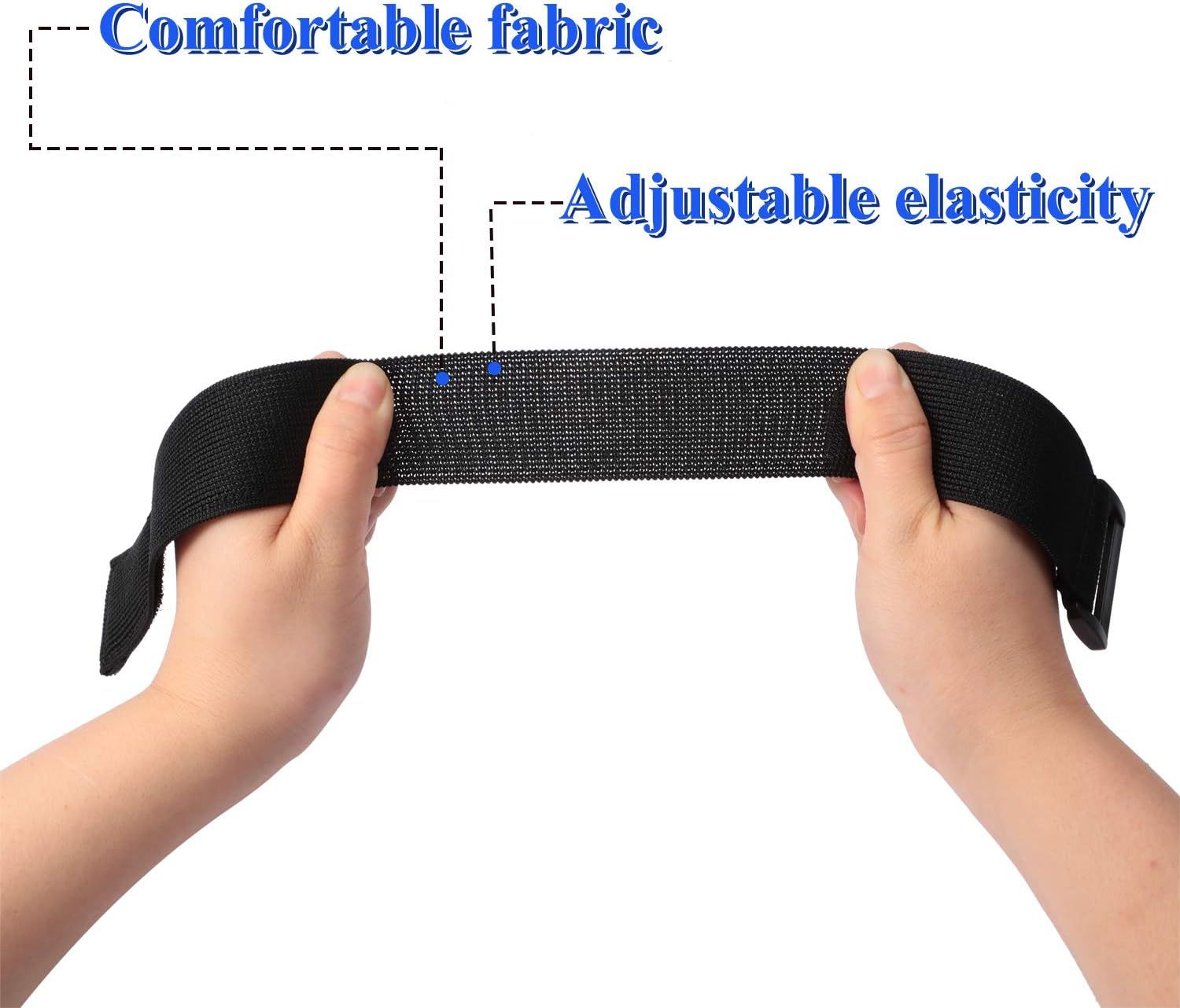 6 Pieces Bicycle Pant Leg Straps Adjustable Elastic Cycling Ankle Saety Band Riding ishing Ankle Pant lexible Leg Strap or Riding Climbing ishing Outdoor Sports Activities, Black - Image 5