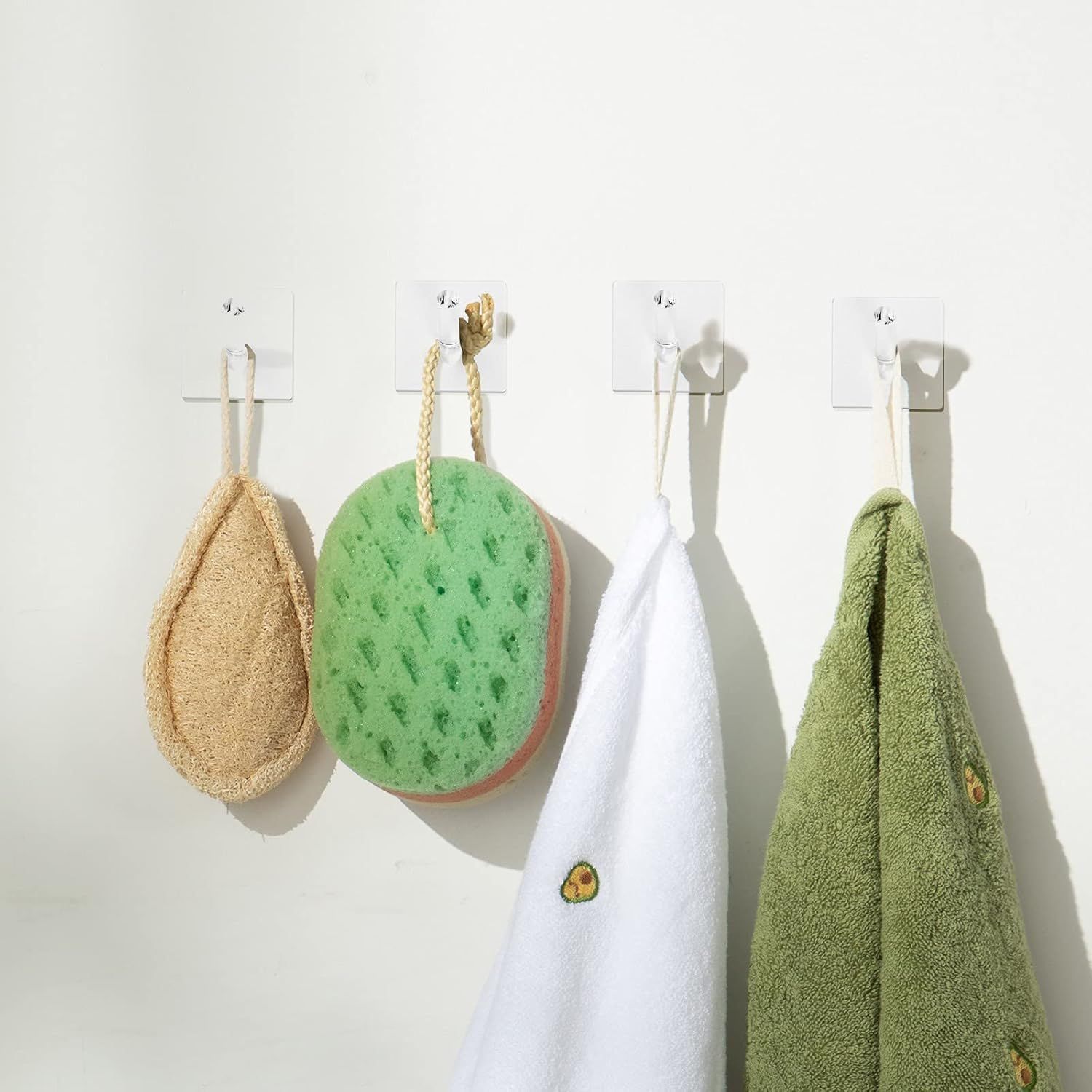 6 Pieces Clear Acrylic Hat Hooks or Wall Heavy Duty Wall Mounted Coat Clothes Towels Hook Sel Adhesive Jewelry Organizer Hanging Display Rack Seamless Stick or Home Bathroom Bedroom Oice - Image 4