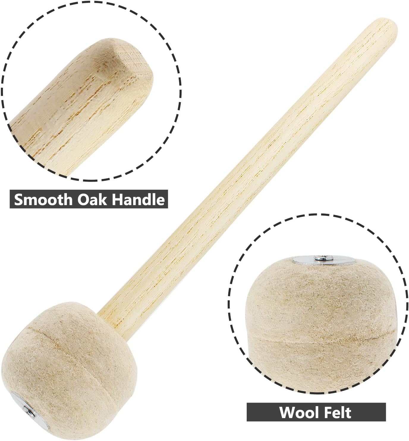 Biaungdo 2 Pack Drum Mallet, 13