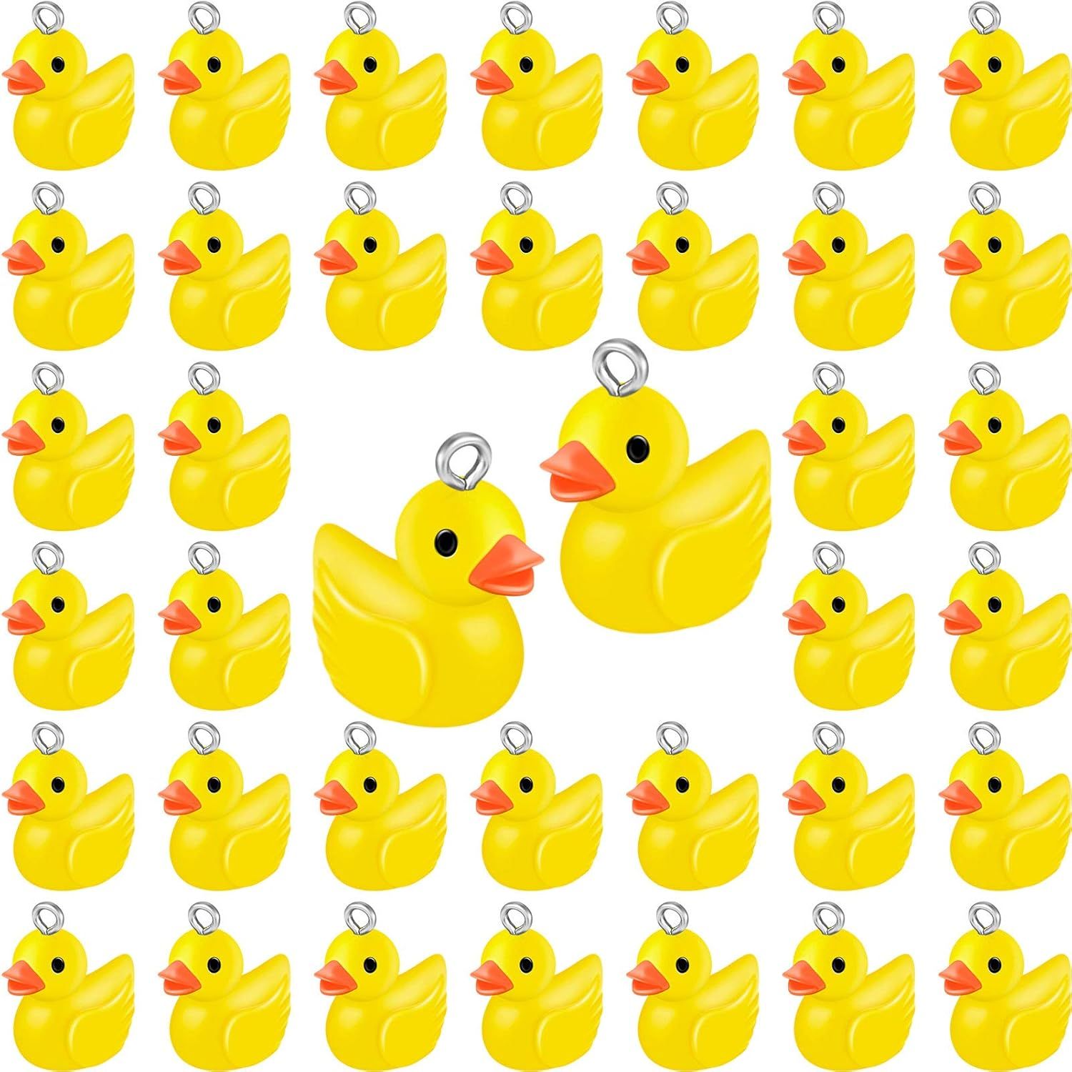 80 Pieces Mini Resin Duck lamingo Charms Pendants indings Charm DIY Duck Pendants or Bracelet Necklace Earrings Keychain Crats - Image 1