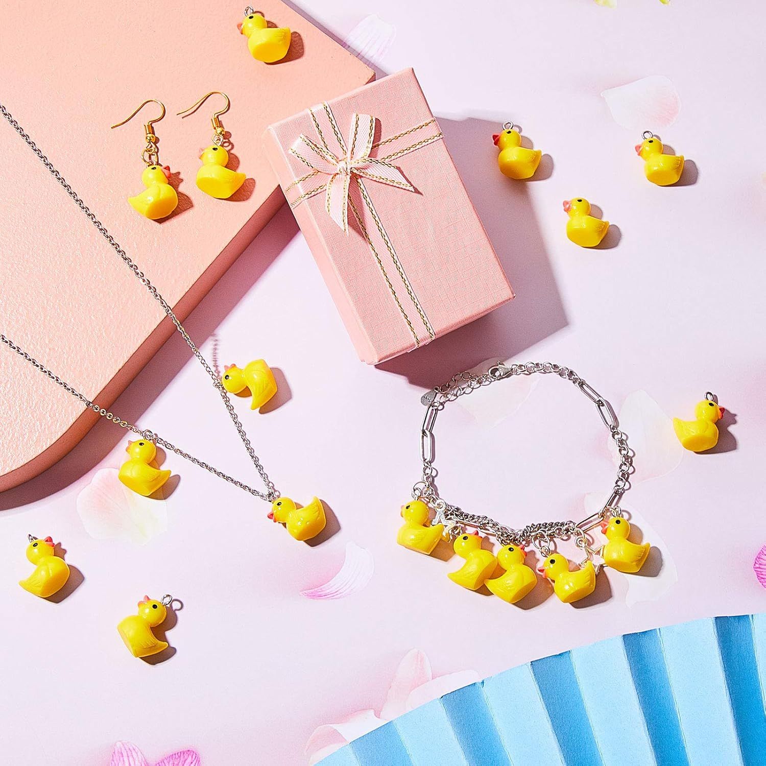 80 Pieces Mini Resin Duck lamingo Charms Pendants indings Charm DIY Duck Pendants or Bracelet Necklace Earrings Keychain Crats - Image 6