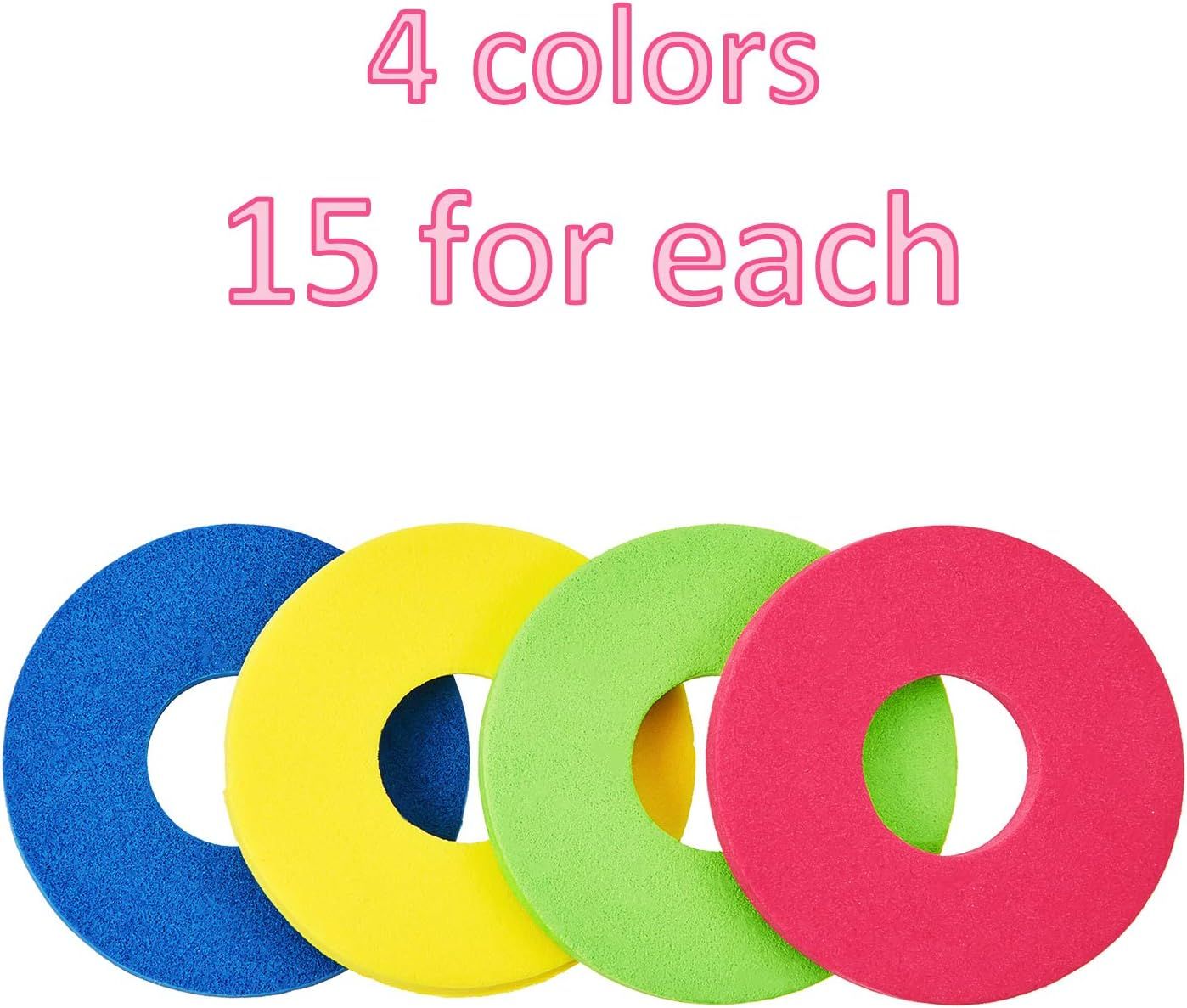 36 Pieces oam Disc Shooter Spare lying oam Disc Toy or Remote Control Robot Toy, Red, Blue, Yellow, Green - Image 4