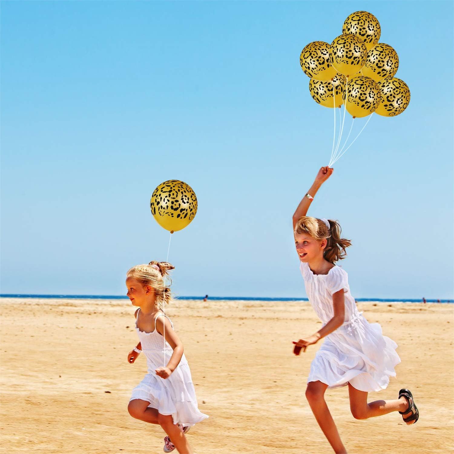 60 Pcs Cheetah Balloons Gold Leopard Print Balloons 12 Inch Spots Latex Leopard Animal Party avors or Saari Jungle Theme Birthday Party Baby Shower Decoration Supplies - Image 7