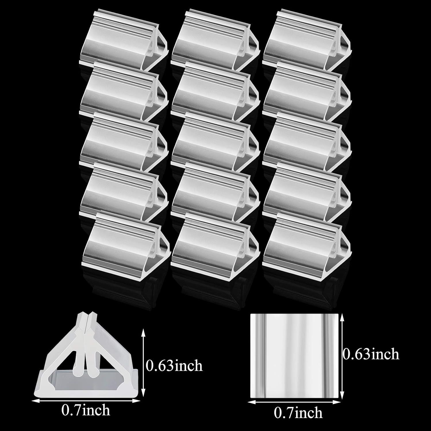 48 Pieces Plastic Game Piece Card Stands Clear Game Card Display Holders Picture Stands Markers DIY Playing or Board Party avor Photos Memos Pictures Display, 0.7 x 0.63 Inches - Image 3