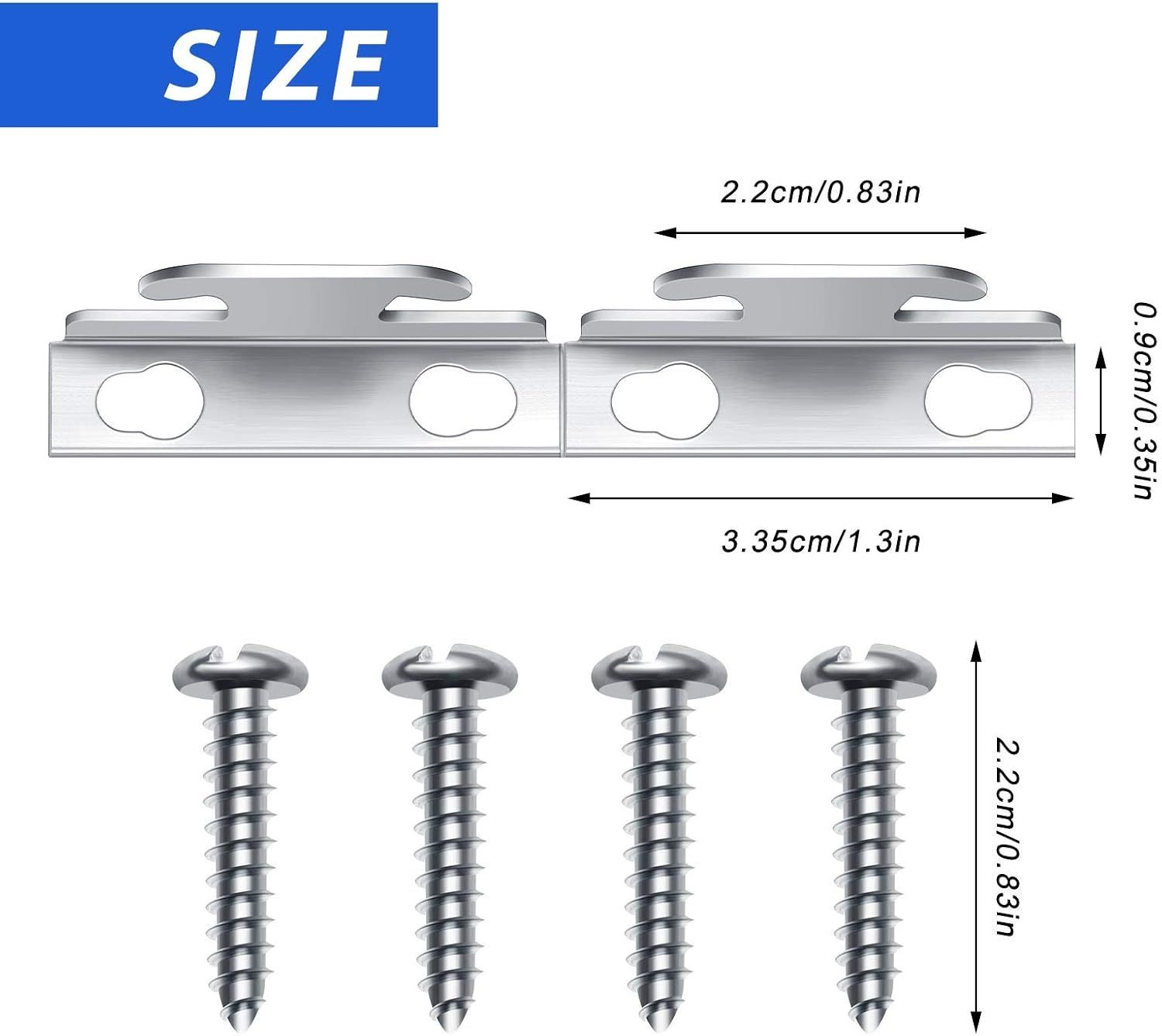 Curtain Rod Brackets & Hooks Accessories - Adjustable Sets with Screws & Support Hangers or Home & Kitchen (10 Sets) - Image 2